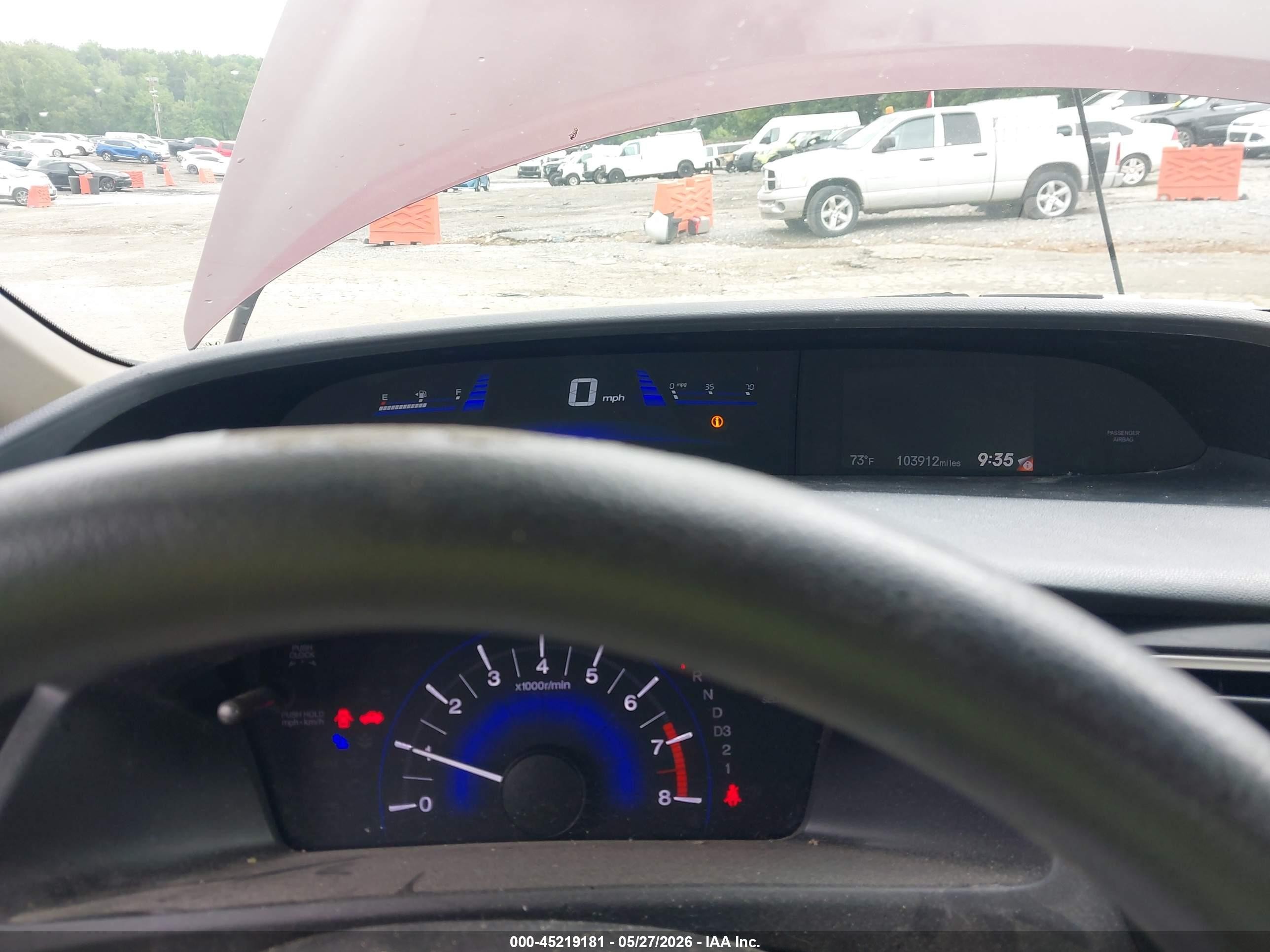 2013 Honda Civic Ex Maroon vin: 19XFB2F83DE226589