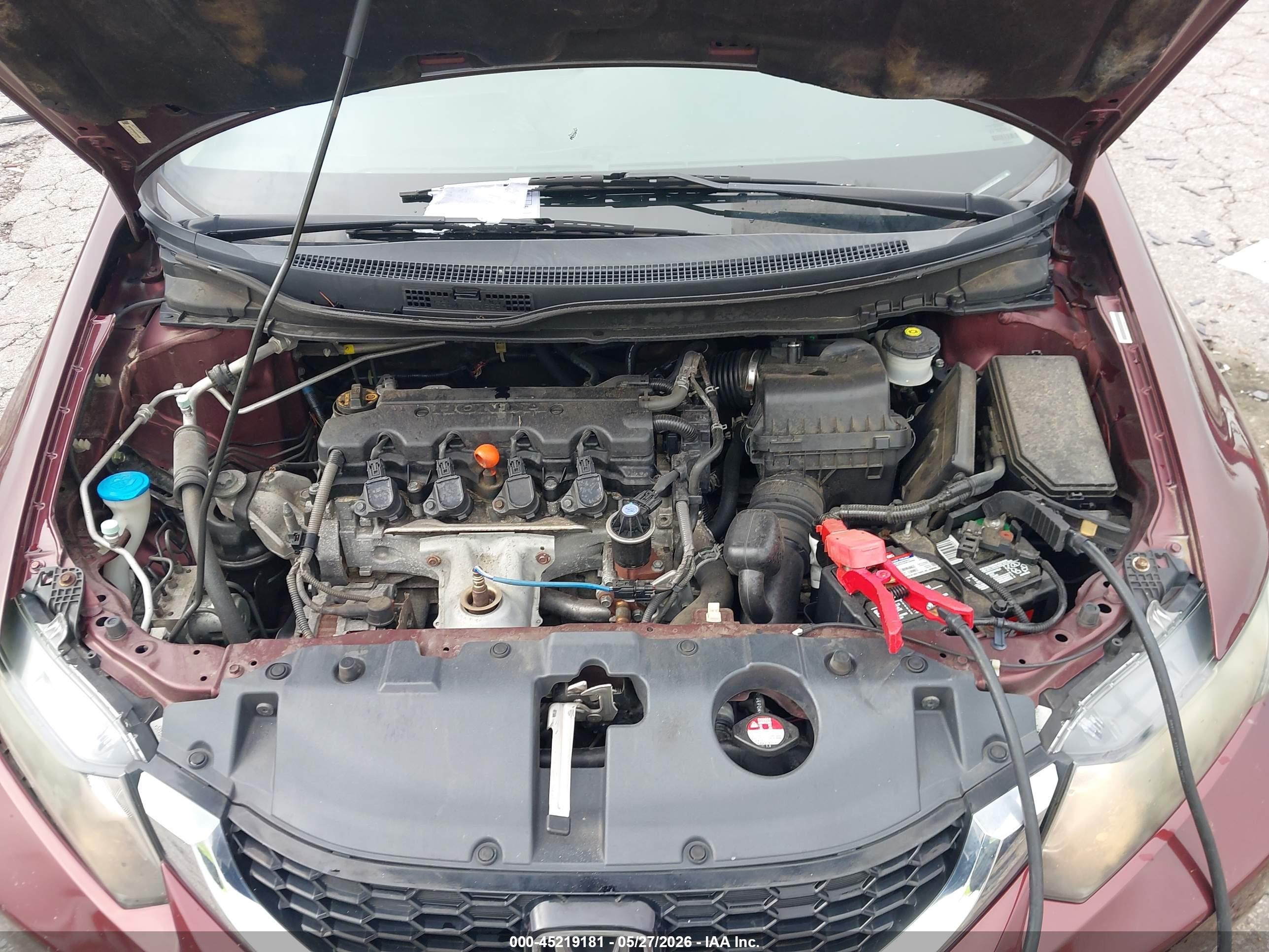 2013 Honda Civic Ex Maroon vin: 19XFB2F83DE226589