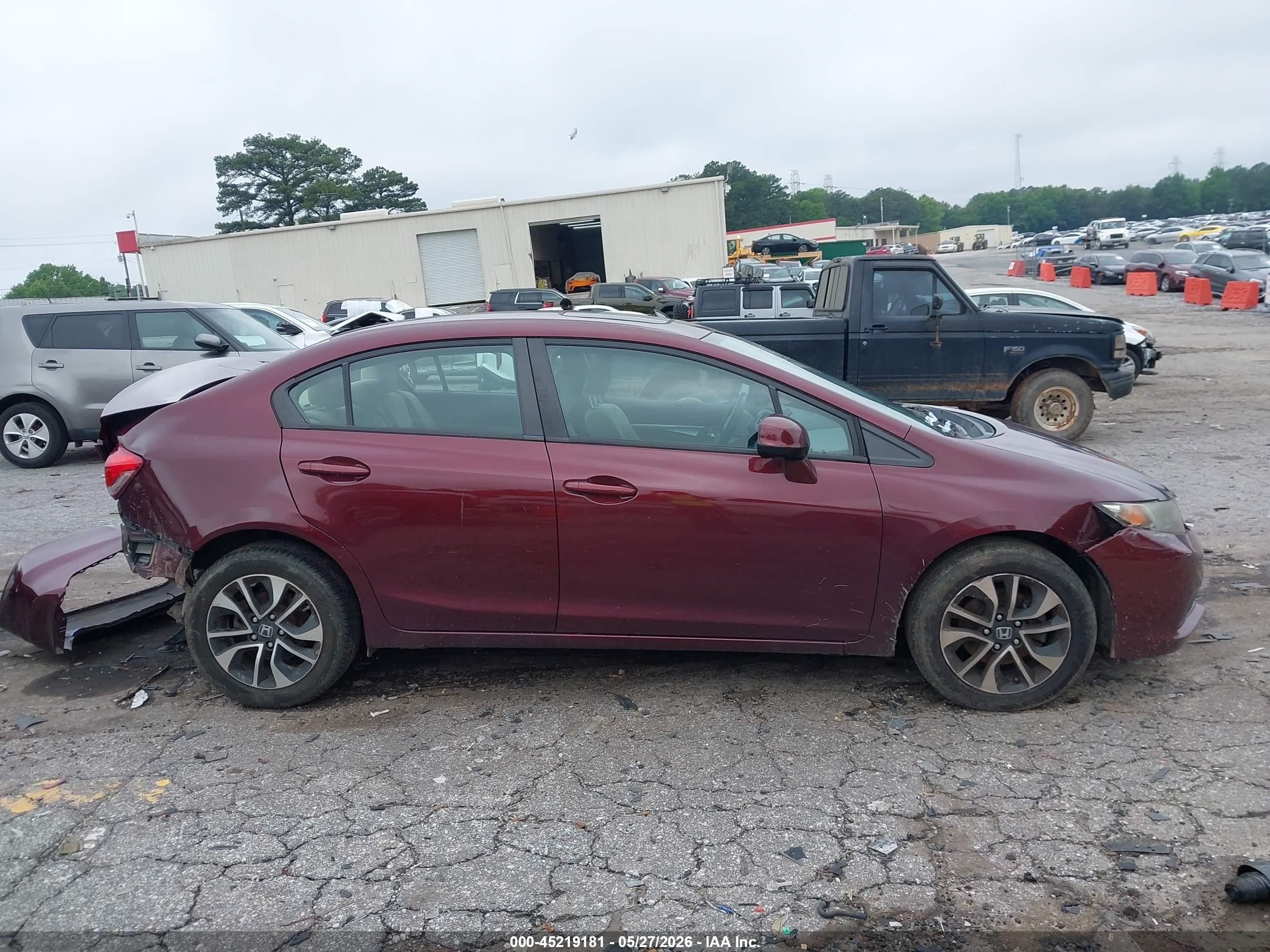 2013 Honda Civic Ex Maroon vin: 19XFB2F83DE226589