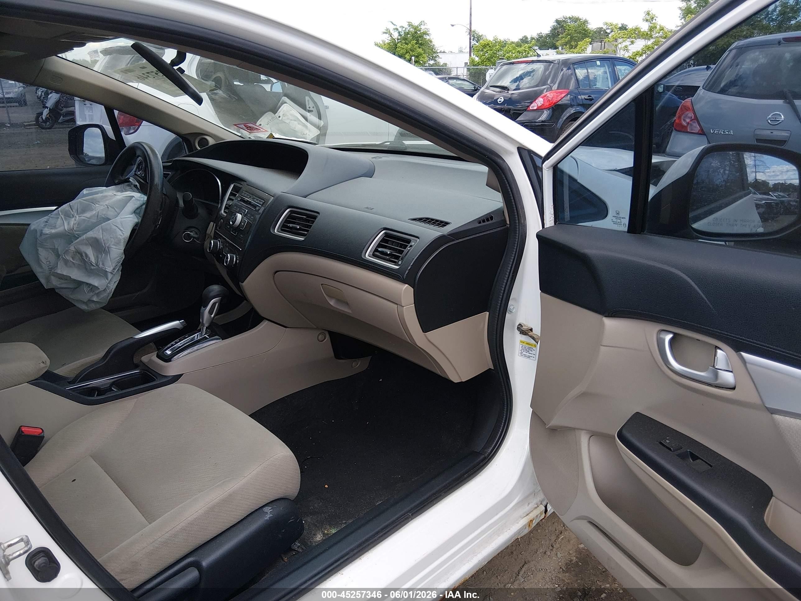 2013 Honda Civic Ex White vin: 19XFB2F83DE261875