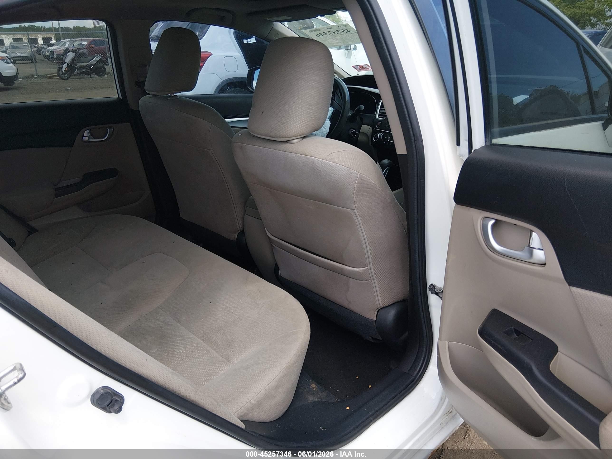 2013 Honda Civic Ex White vin: 19XFB2F83DE261875