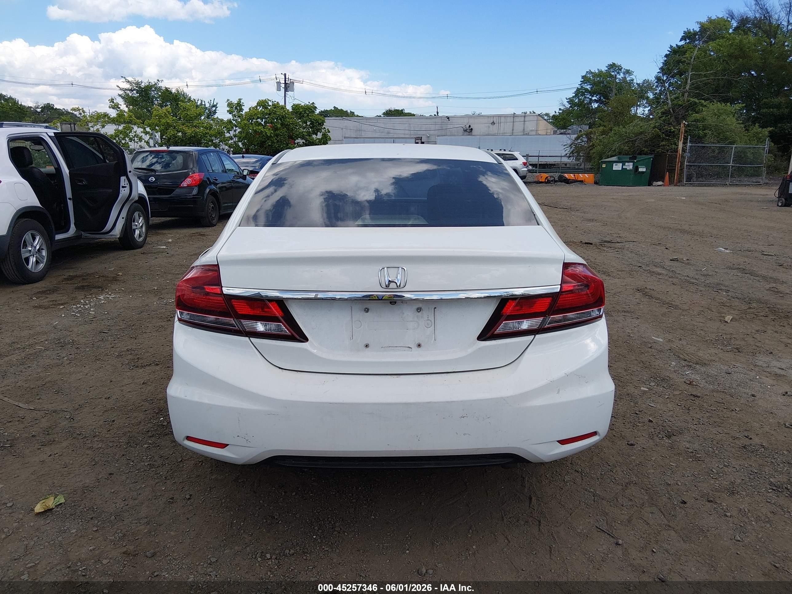 2013 Honda Civic Ex White vin: 19XFB2F83DE261875