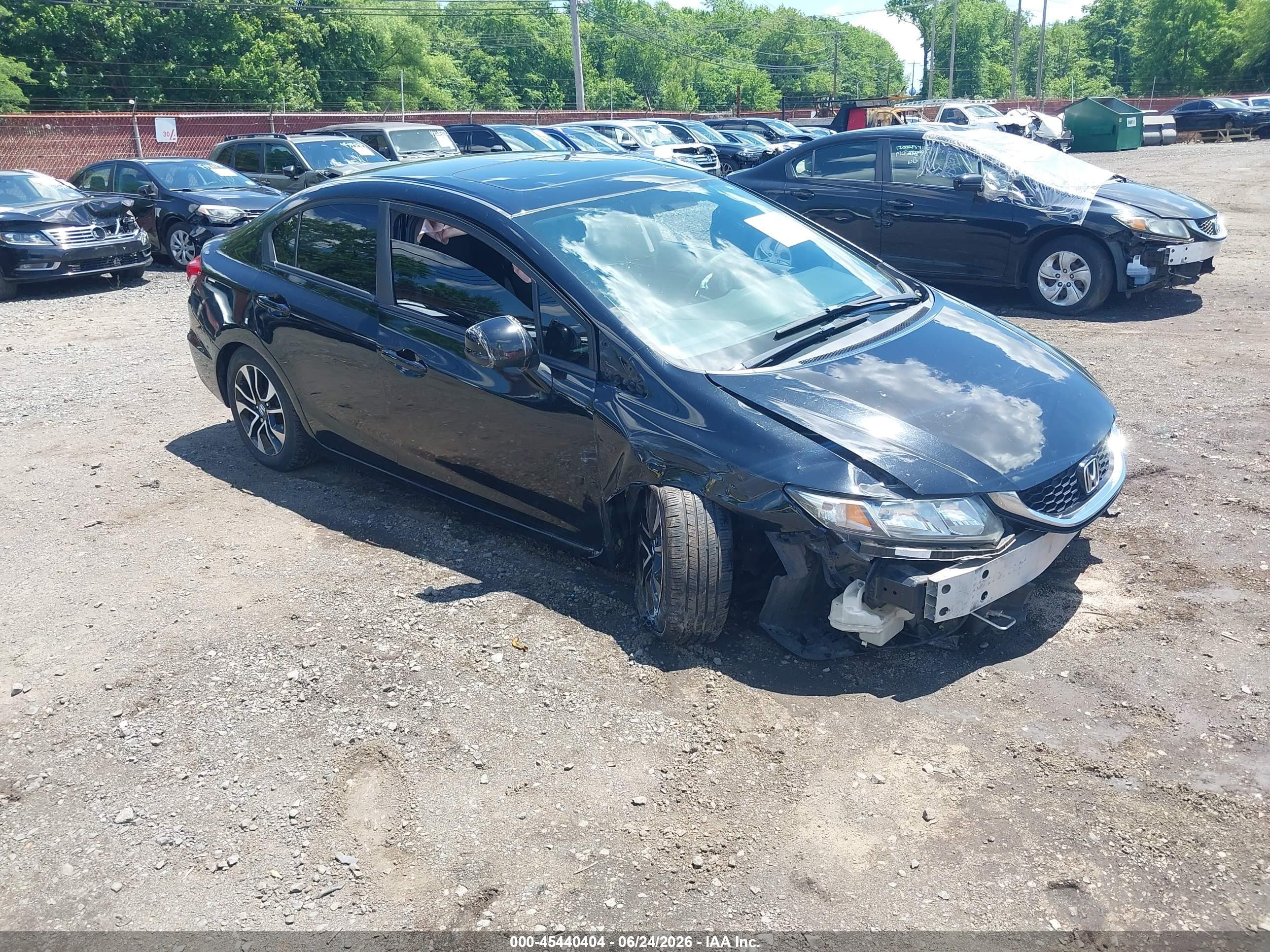 2013 Honda Civic Ex Black vin: 19XFB2F83DE263898