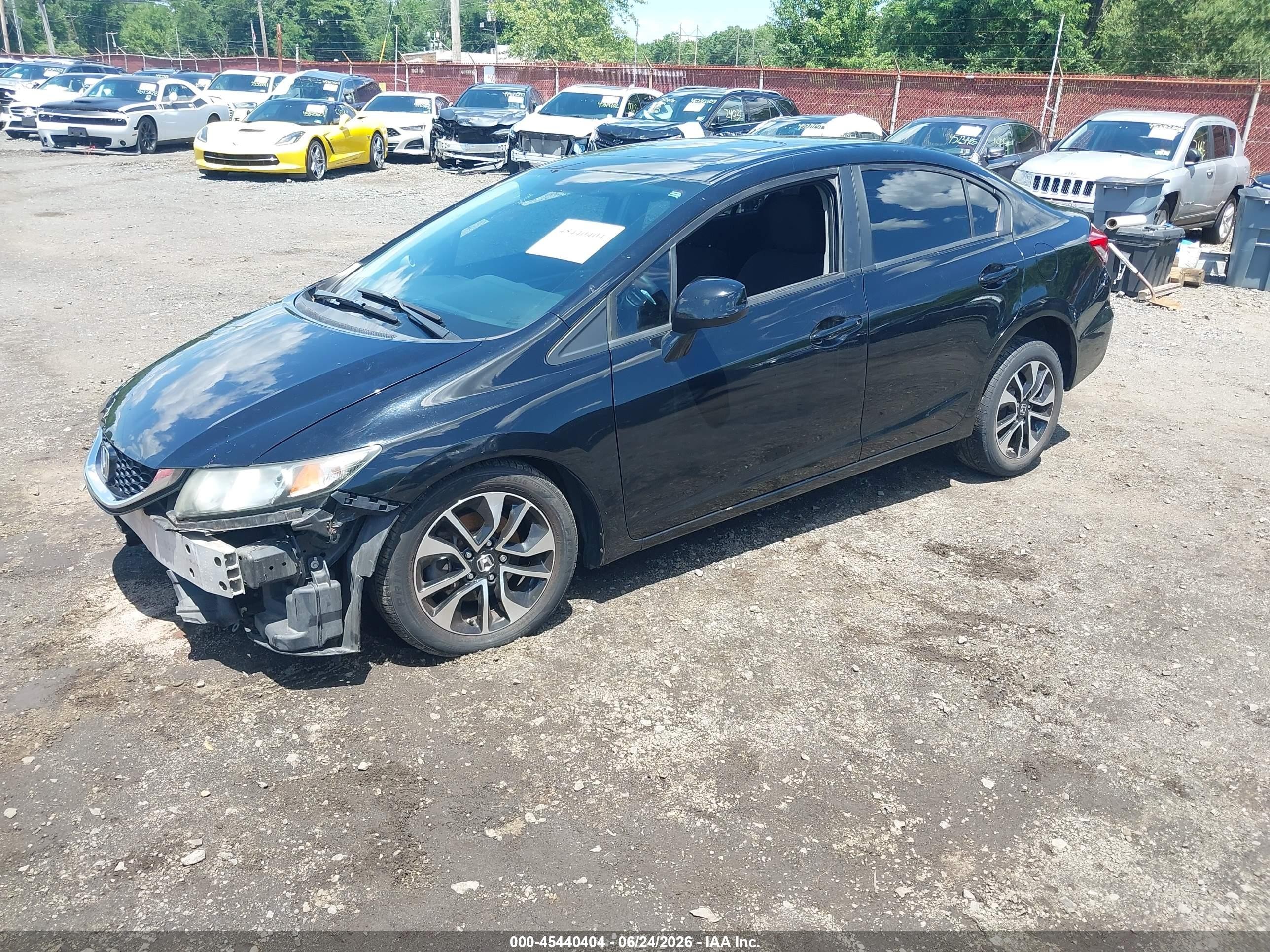 2013 Honda Civic Ex Black vin: 19XFB2F83DE263898
