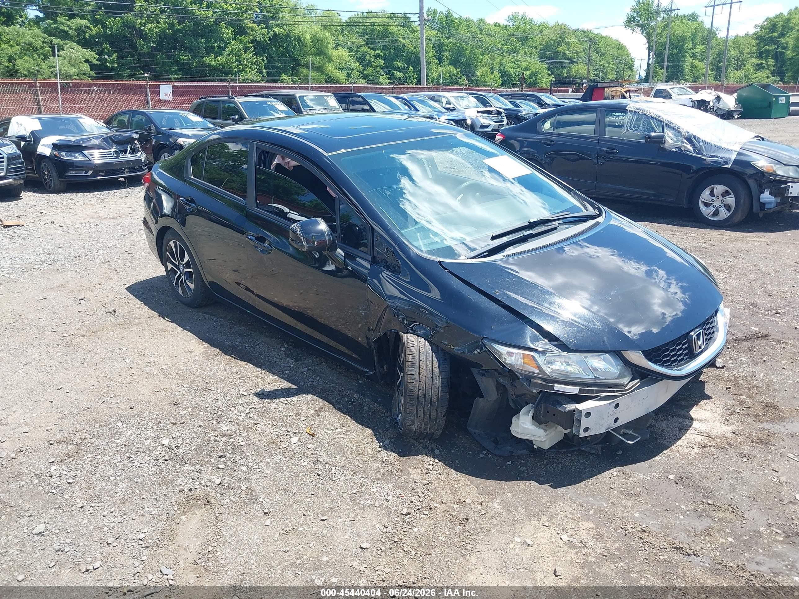 2013 Honda Civic Ex Black vin: 19XFB2F83DE263898