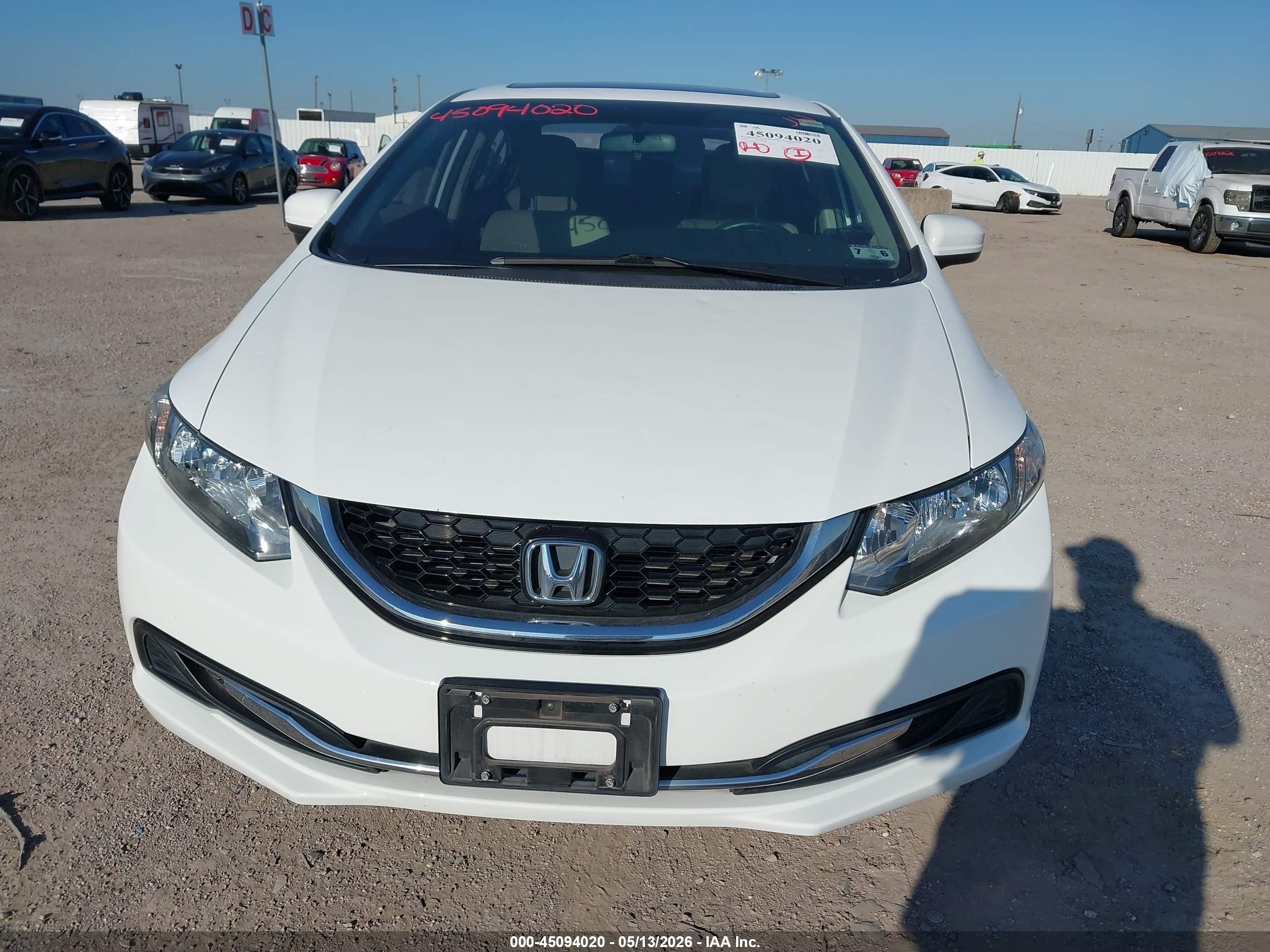 2014 Honda Civic Ex White vin: 19XFB2F83EE063301