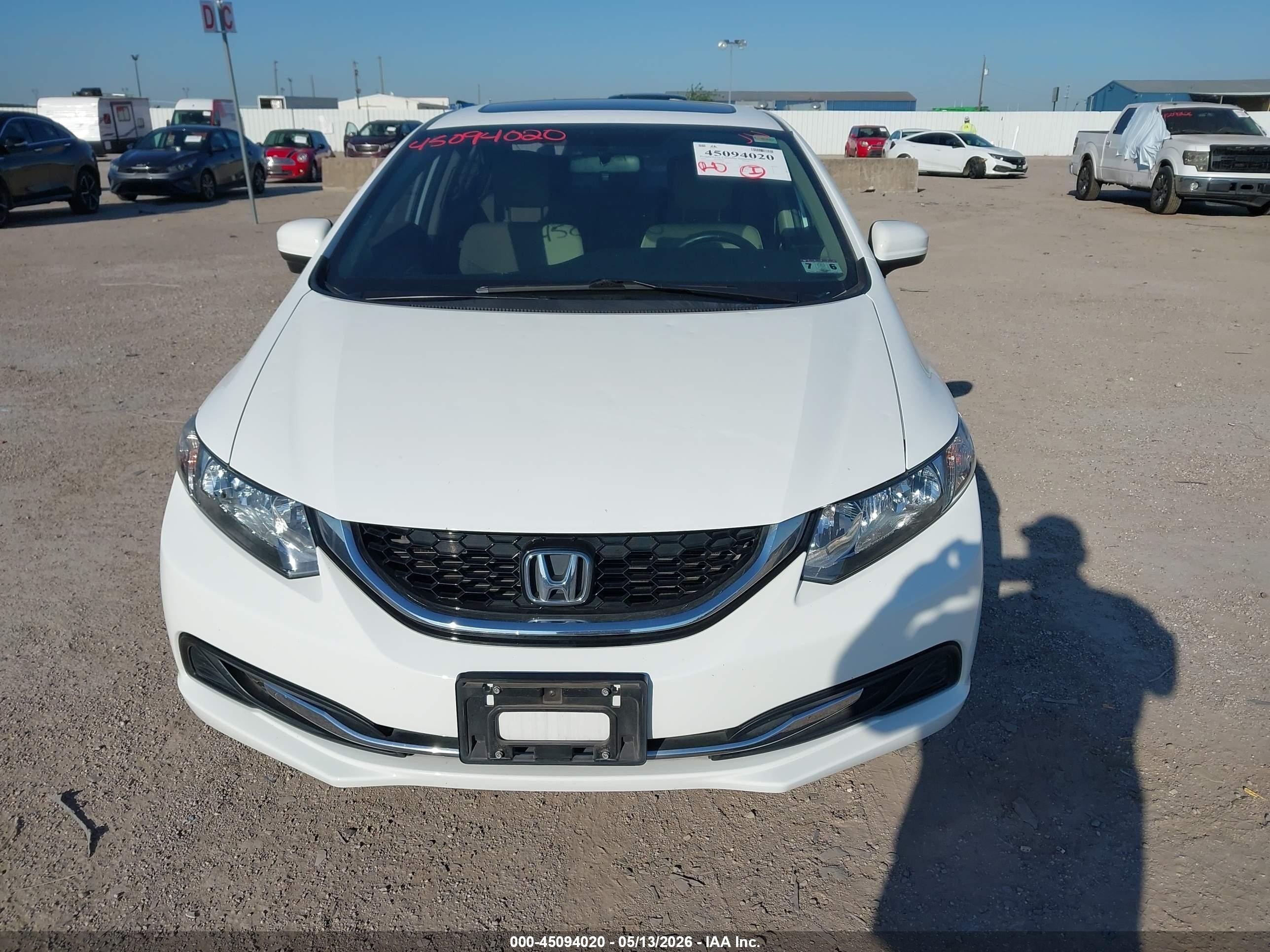2014 Honda Civic Ex White vin: 19XFB2F83EE063301