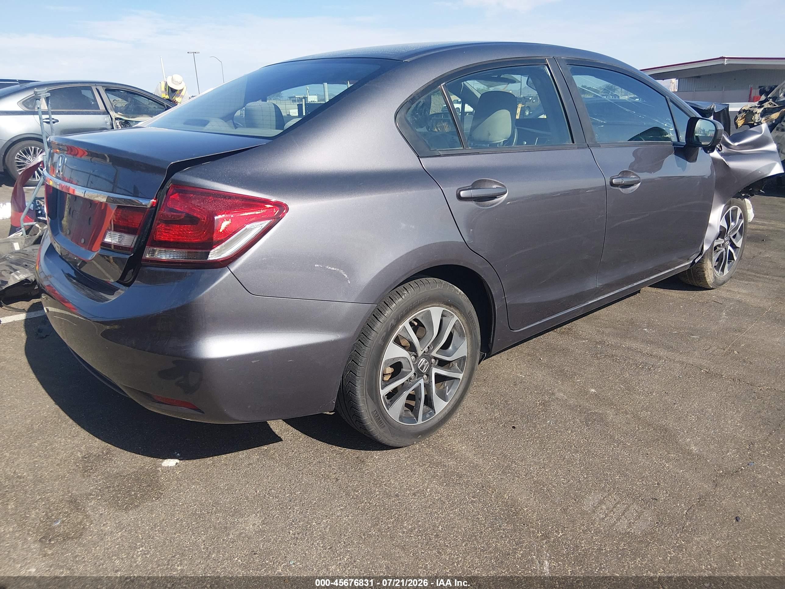 2014 Honda Civic Ex Gray vin: 19XFB2F83EE065517