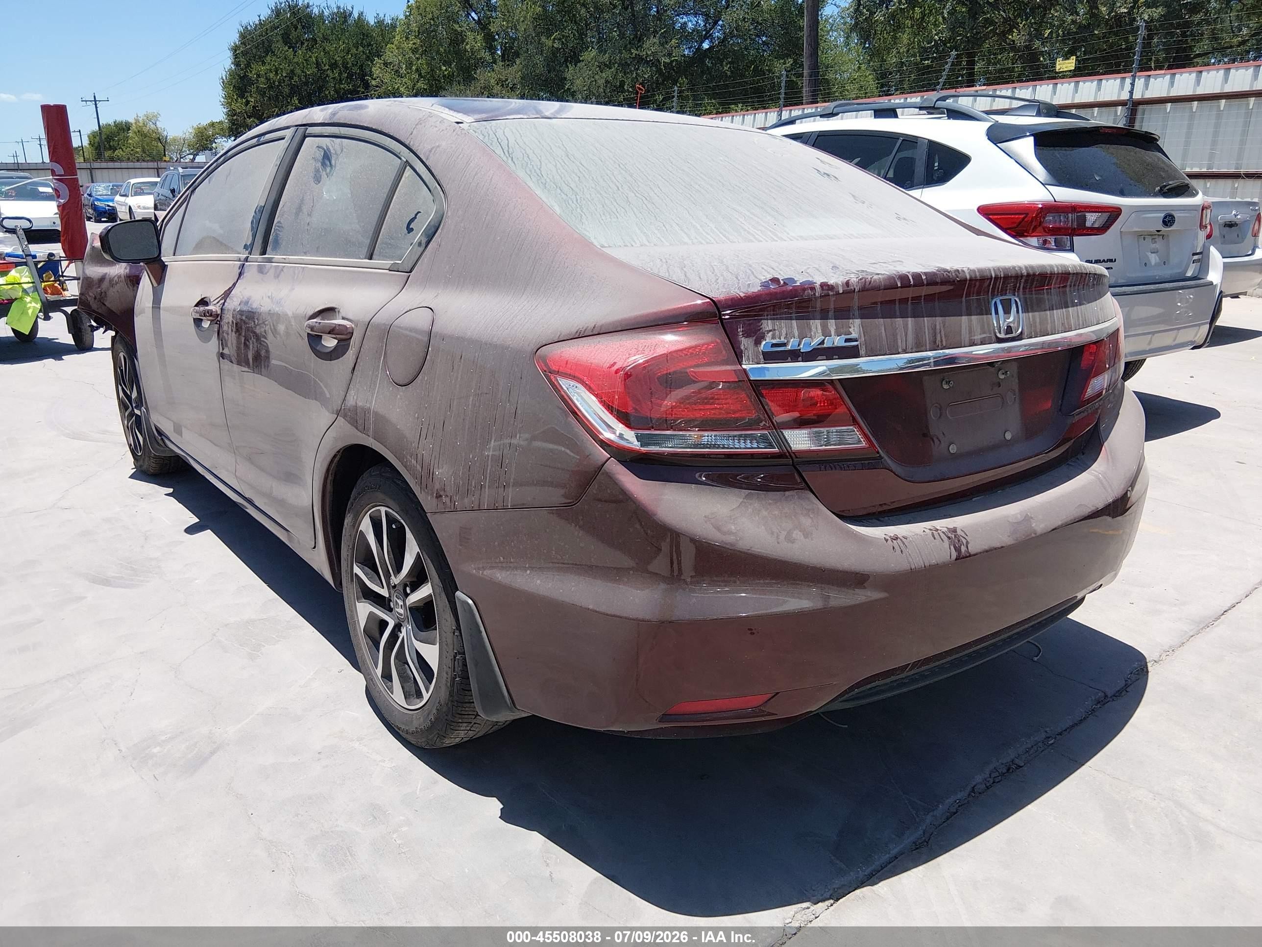 2014 Honda Civic Ex Maroon vin: 19XFB2F83EE073181