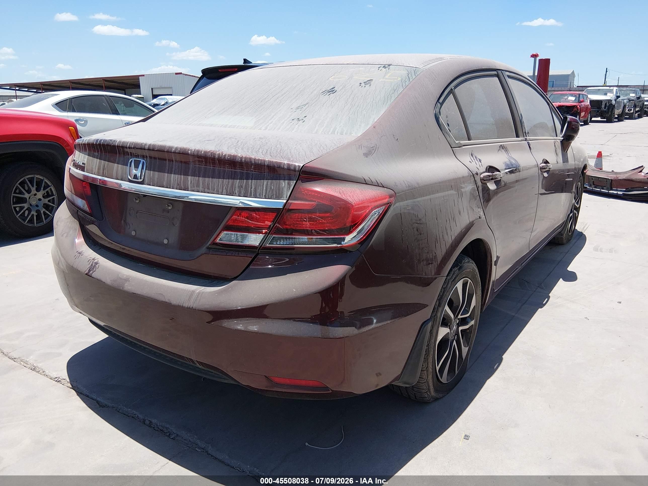 2014 Honda Civic Ex Maroon vin: 19XFB2F83EE073181