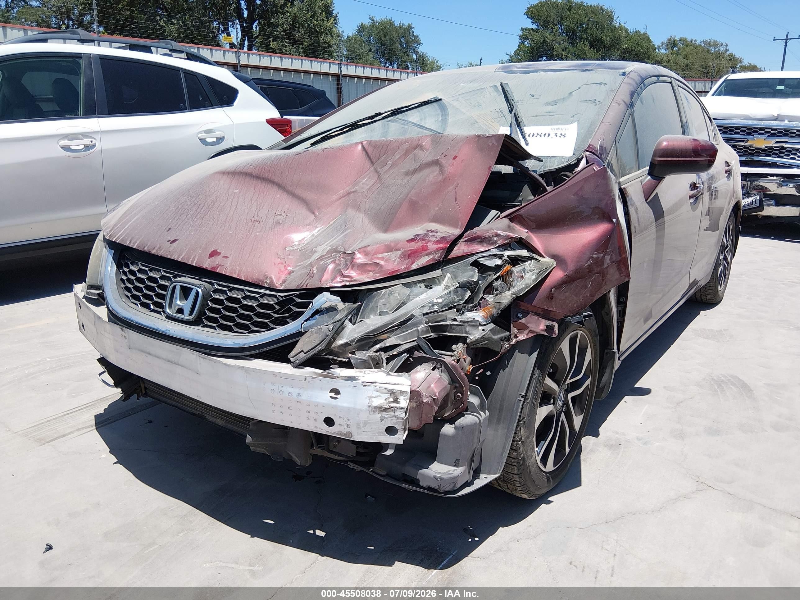 2014 Honda Civic Ex Maroon vin: 19XFB2F83EE073181