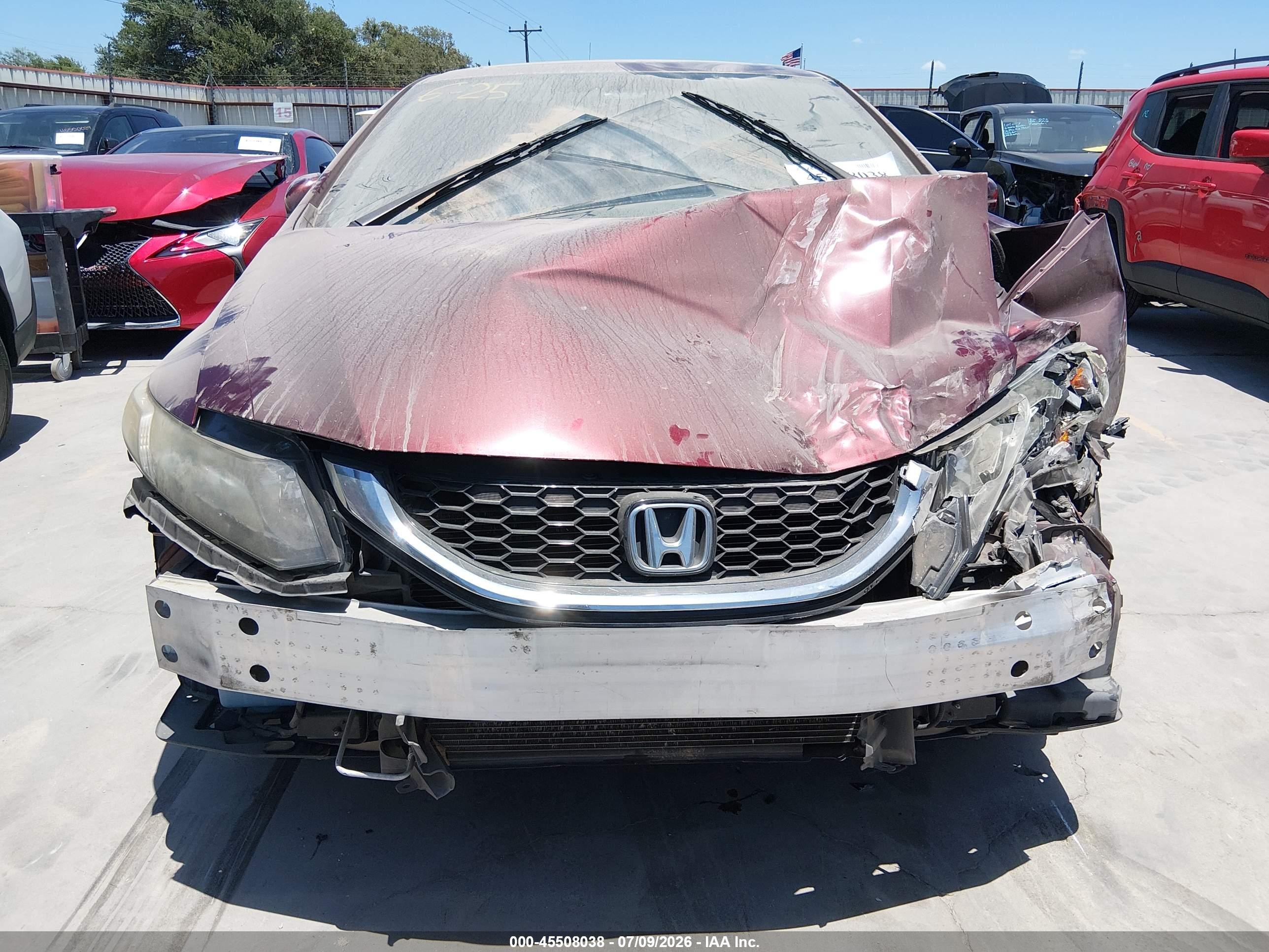 2014 Honda Civic Ex Maroon vin: 19XFB2F83EE073181