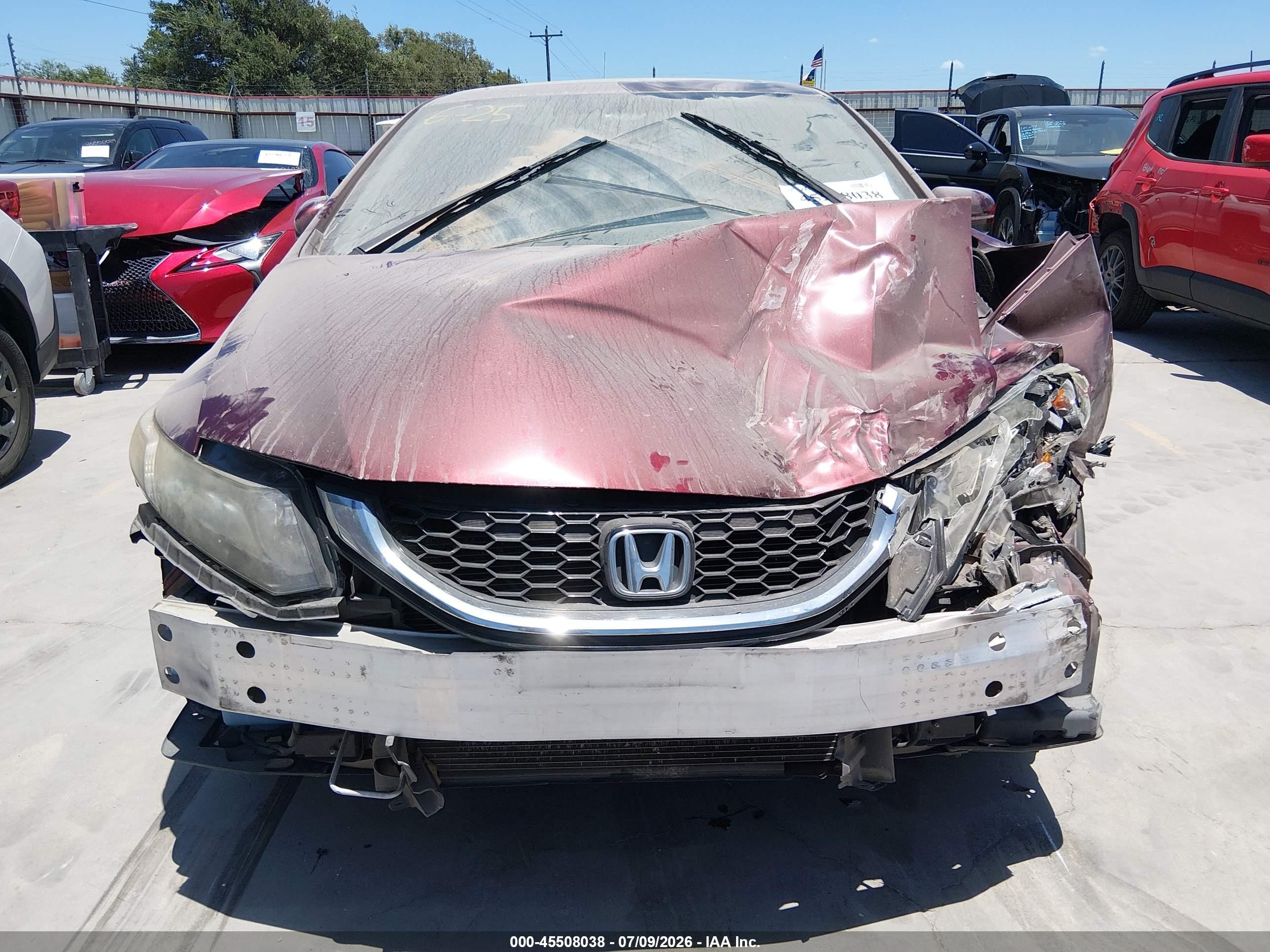 2014 Honda Civic Ex Maroon vin: 19XFB2F83EE073181
