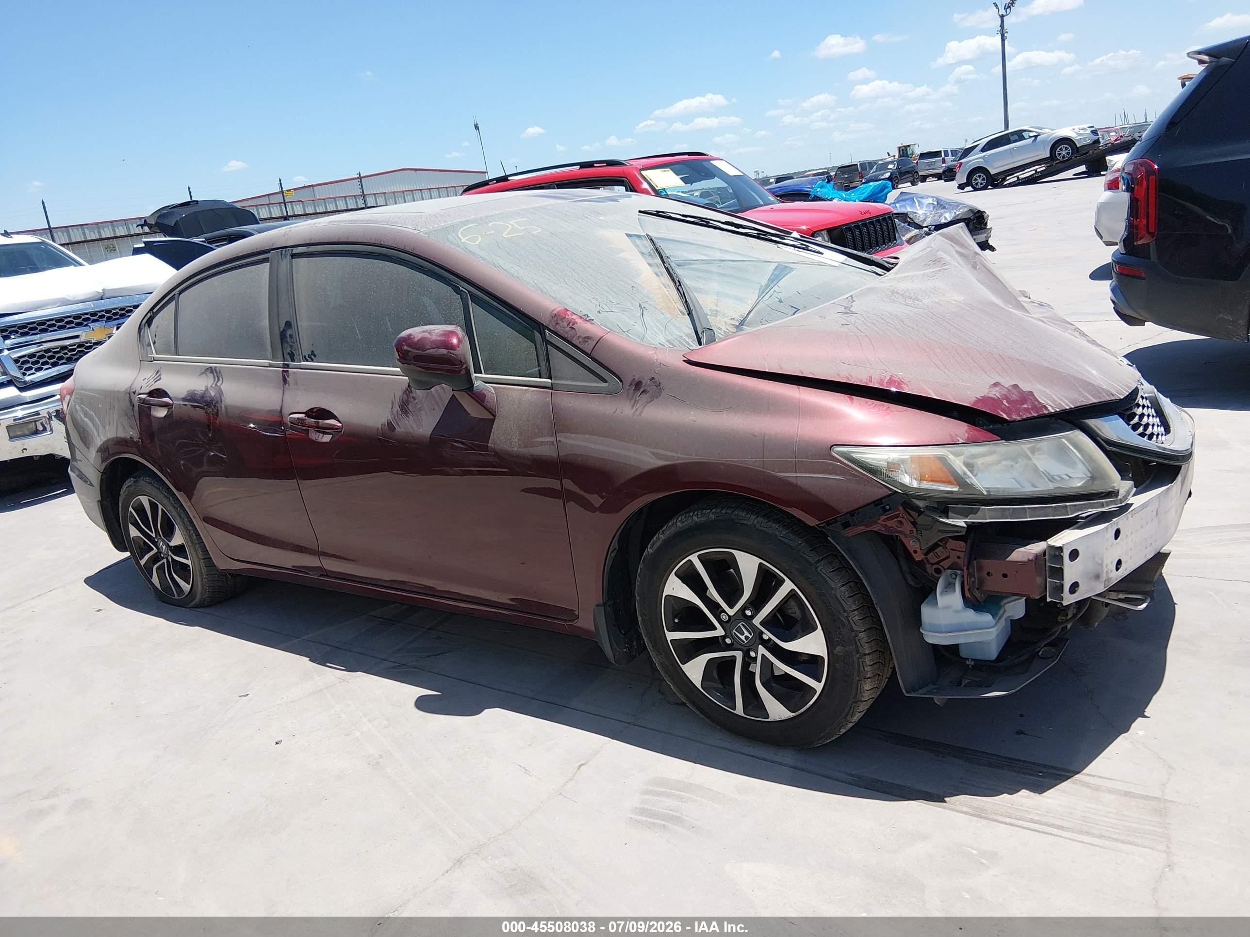2014 Honda Civic Ex Maroon vin: 19XFB2F83EE073181