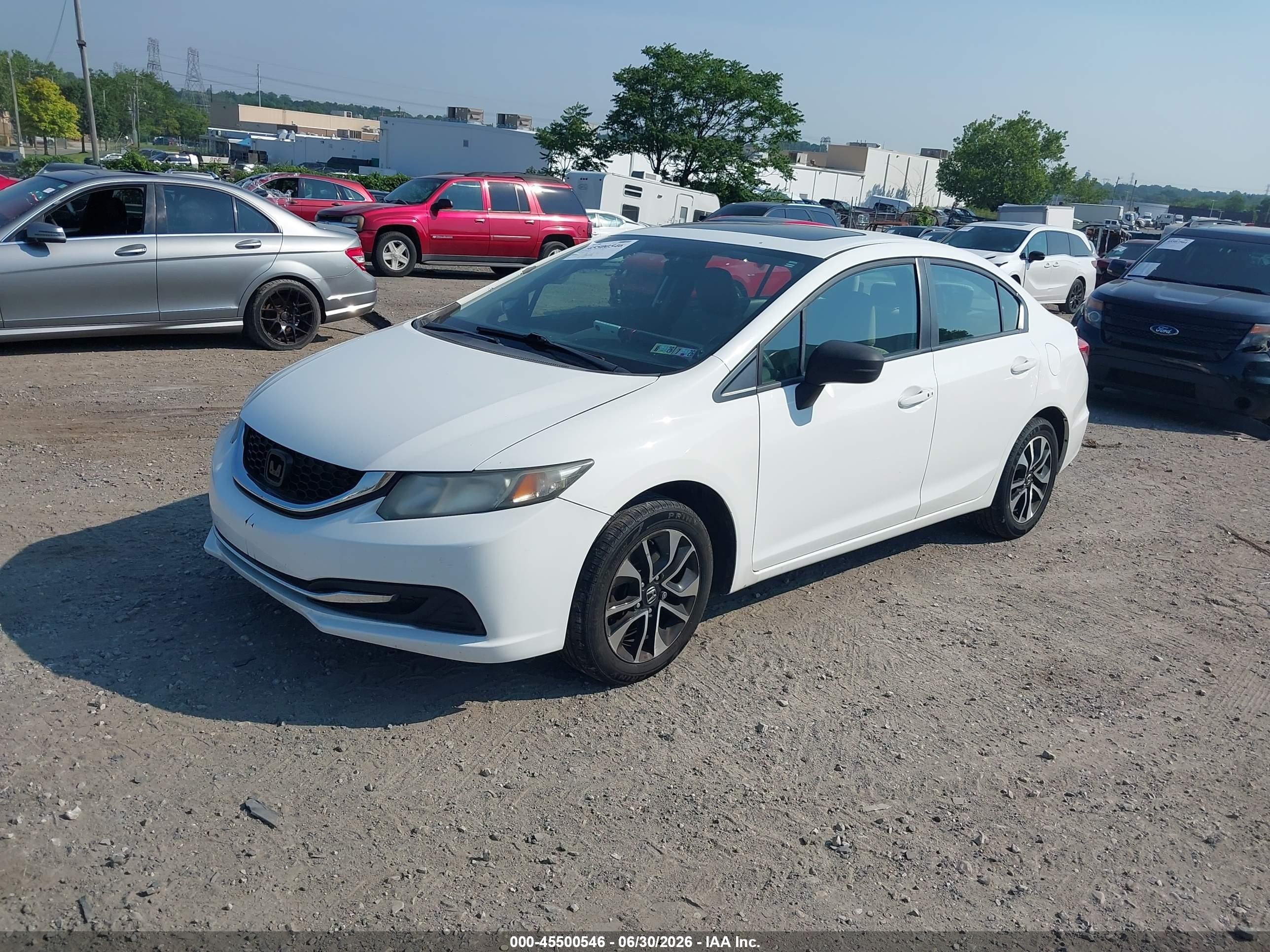 2014 Honda Civic Ex White vin: 19XFB2F83EE203041