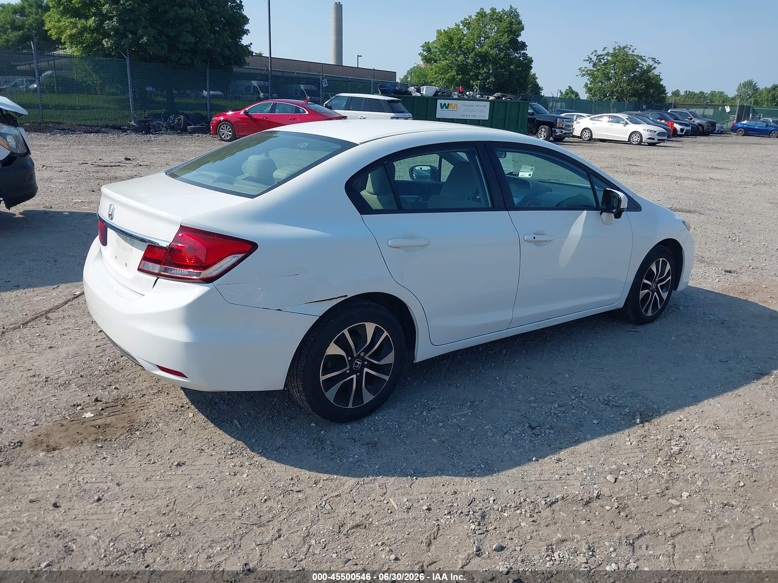 2014 Honda Civic Ex White vin: 19XFB2F83EE203041