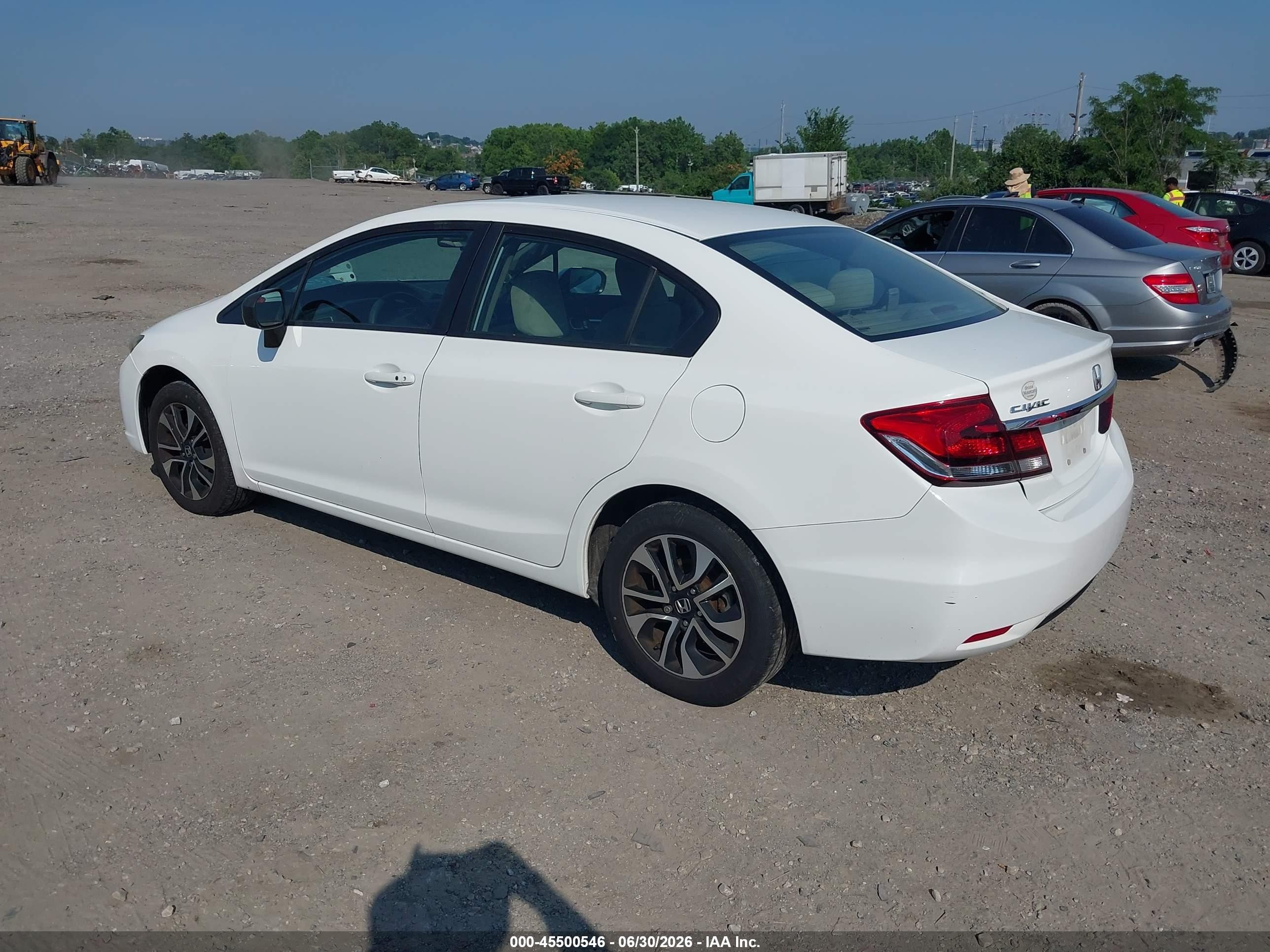 2014 Honda Civic Ex White vin: 19XFB2F83EE203041