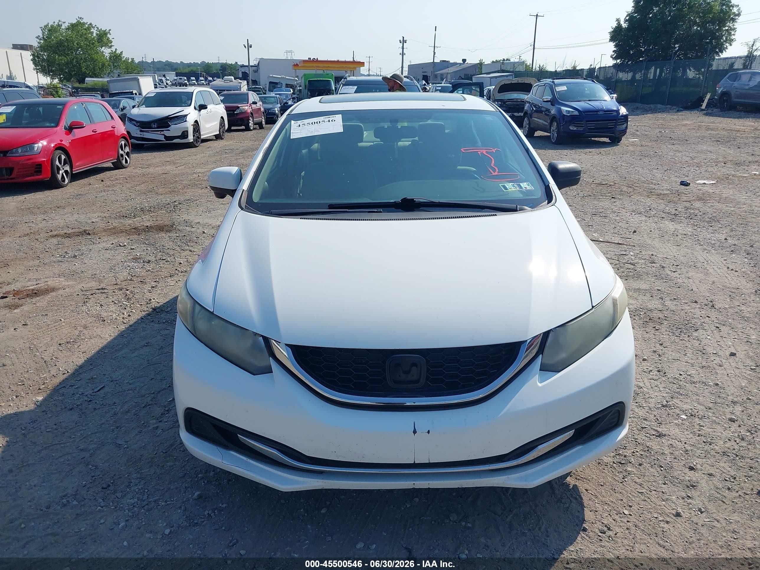 2014 Honda Civic Ex White vin: 19XFB2F83EE203041