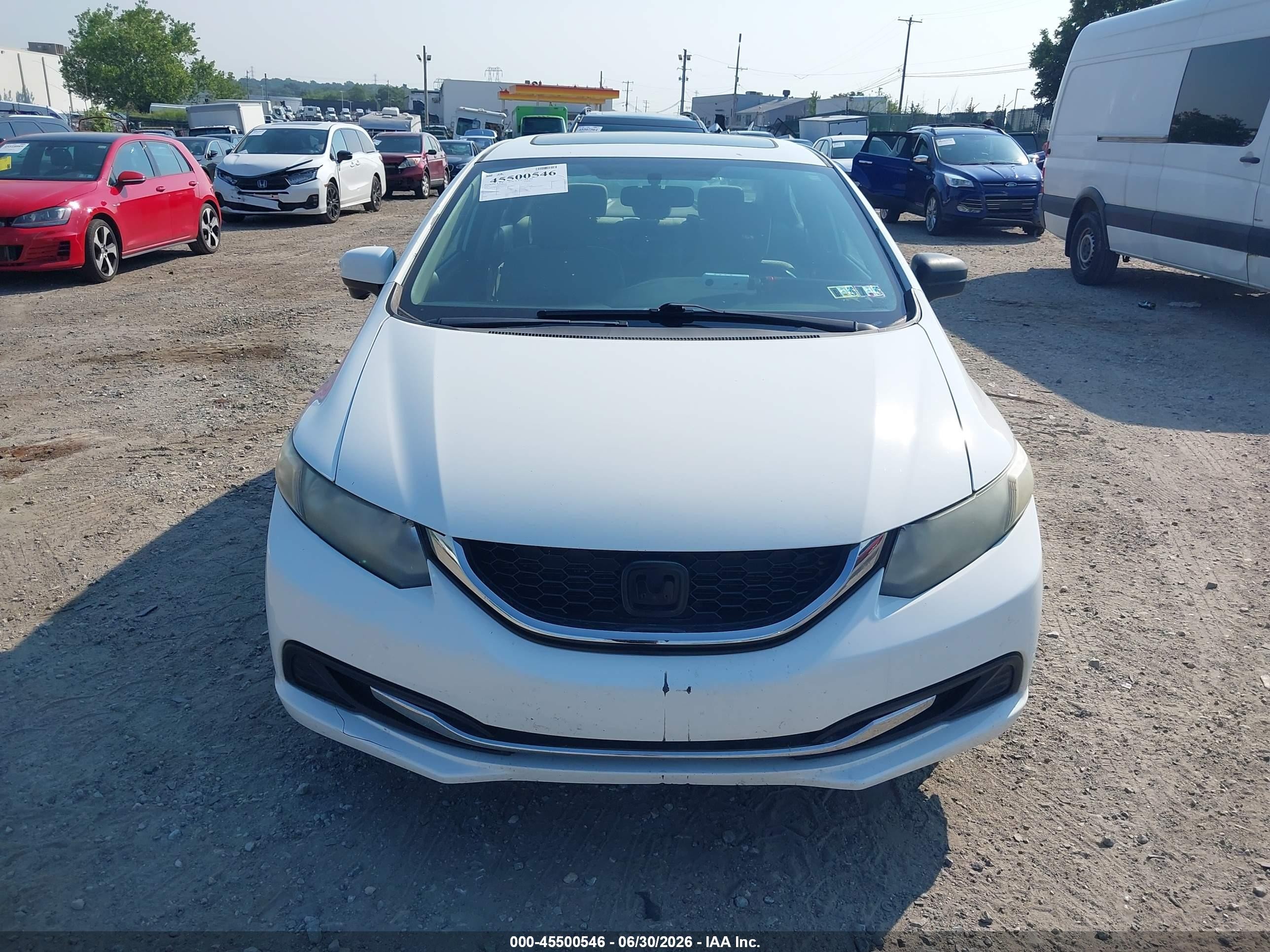 2014 Honda Civic Ex White vin: 19XFB2F83EE203041