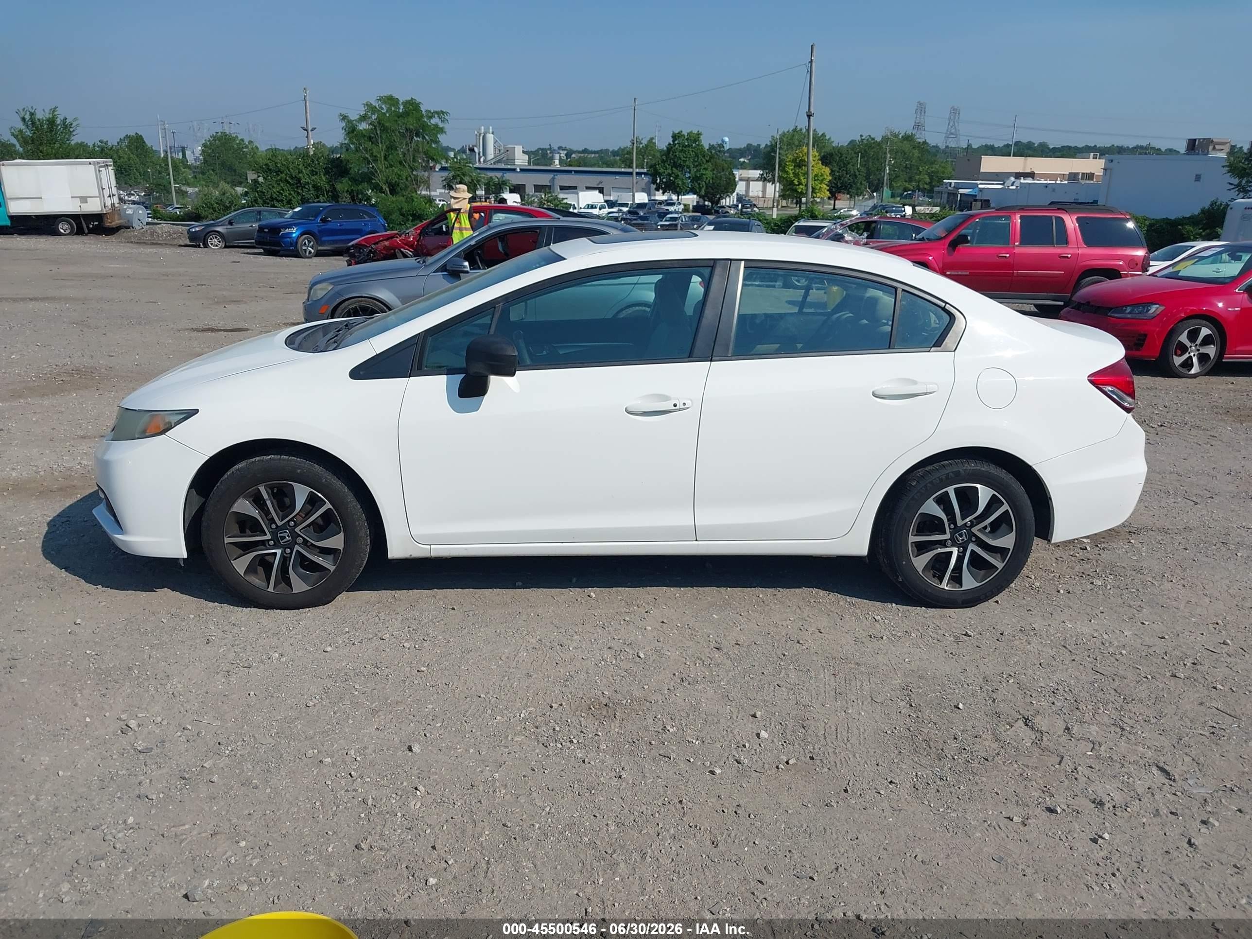 2014 Honda Civic Ex White vin: 19XFB2F83EE203041
