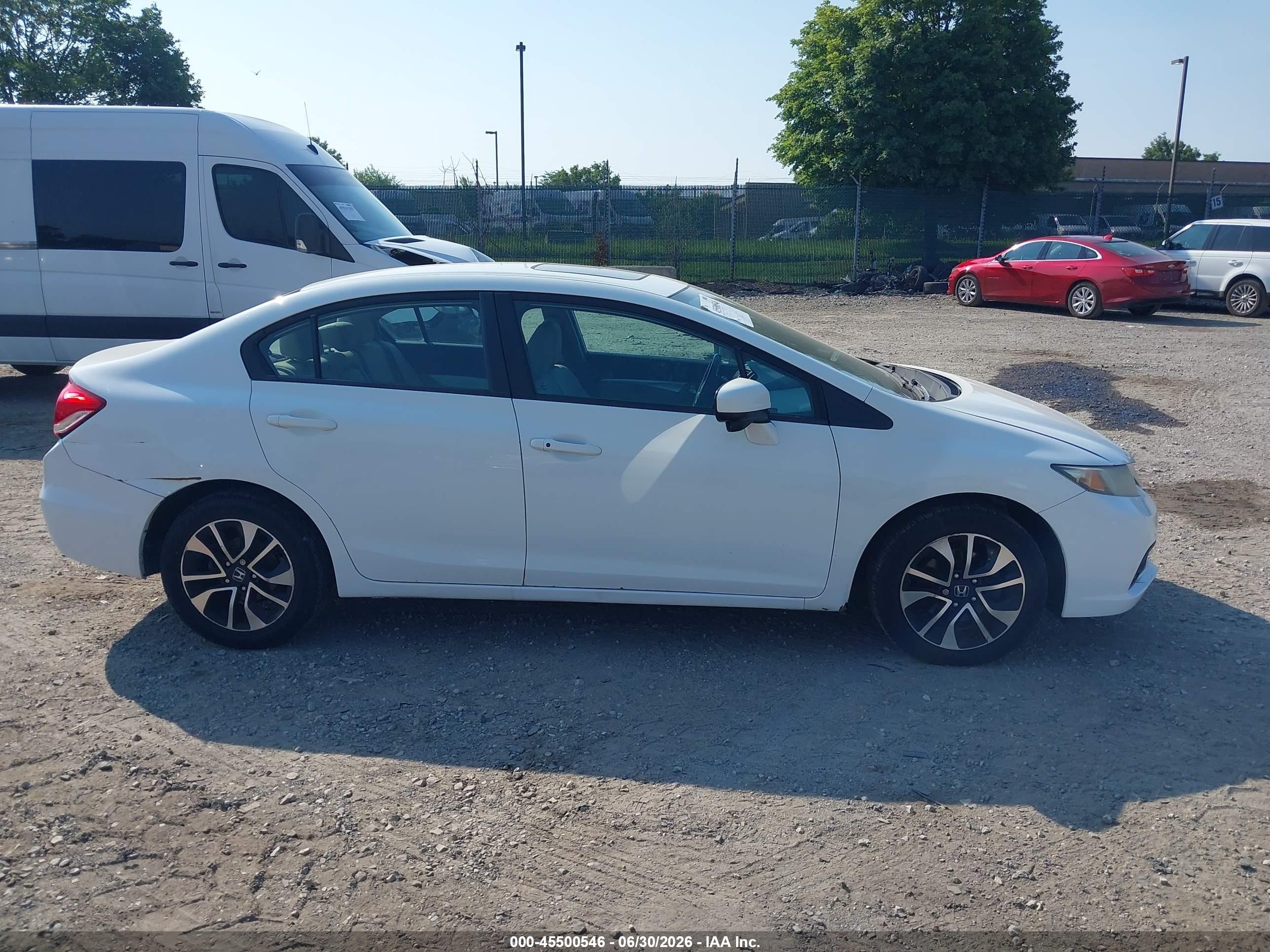2014 Honda Civic Ex White vin: 19XFB2F83EE203041