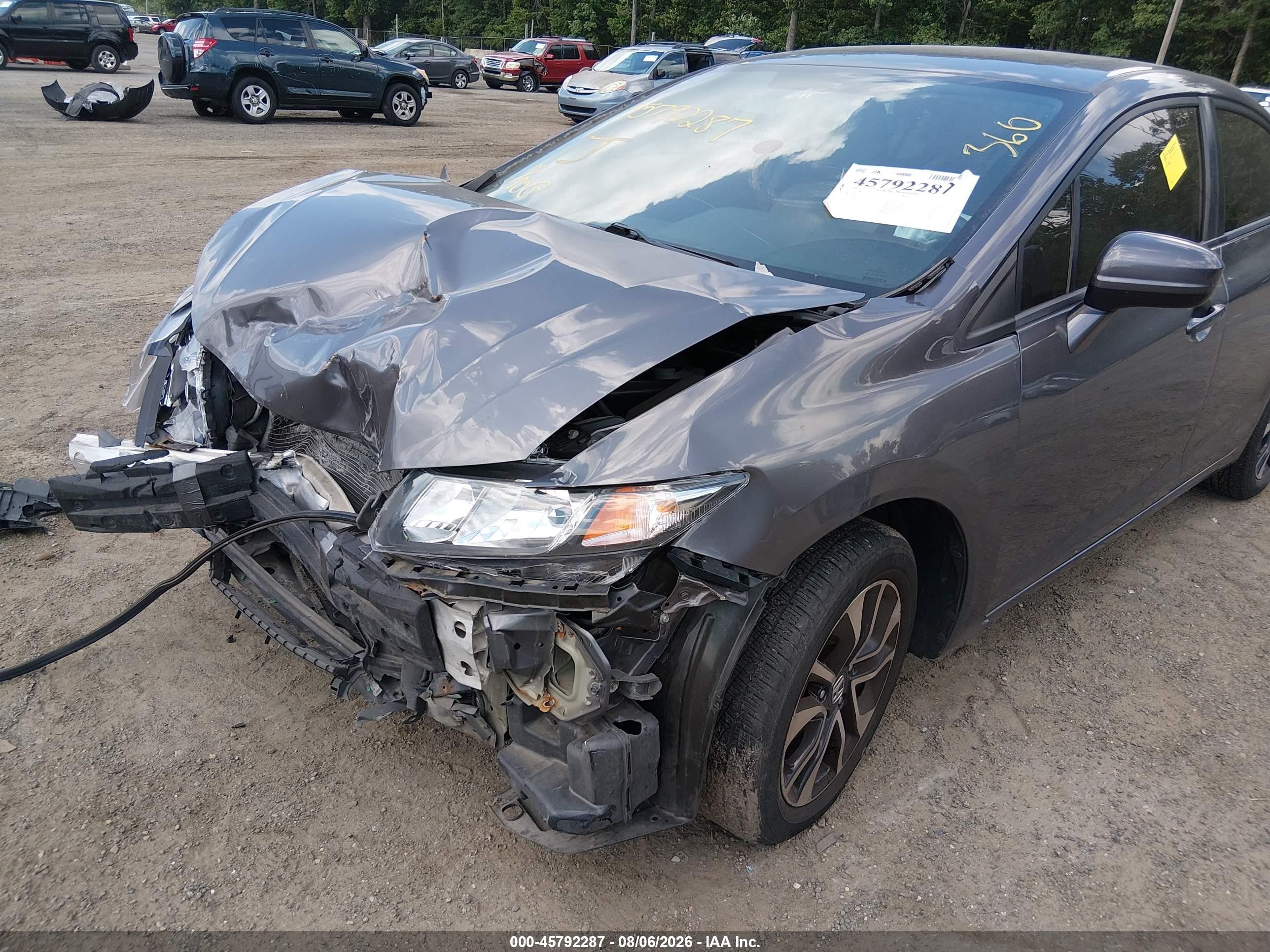 2014 Honda Civic Ex Gray vin: 19XFB2F83EE218574