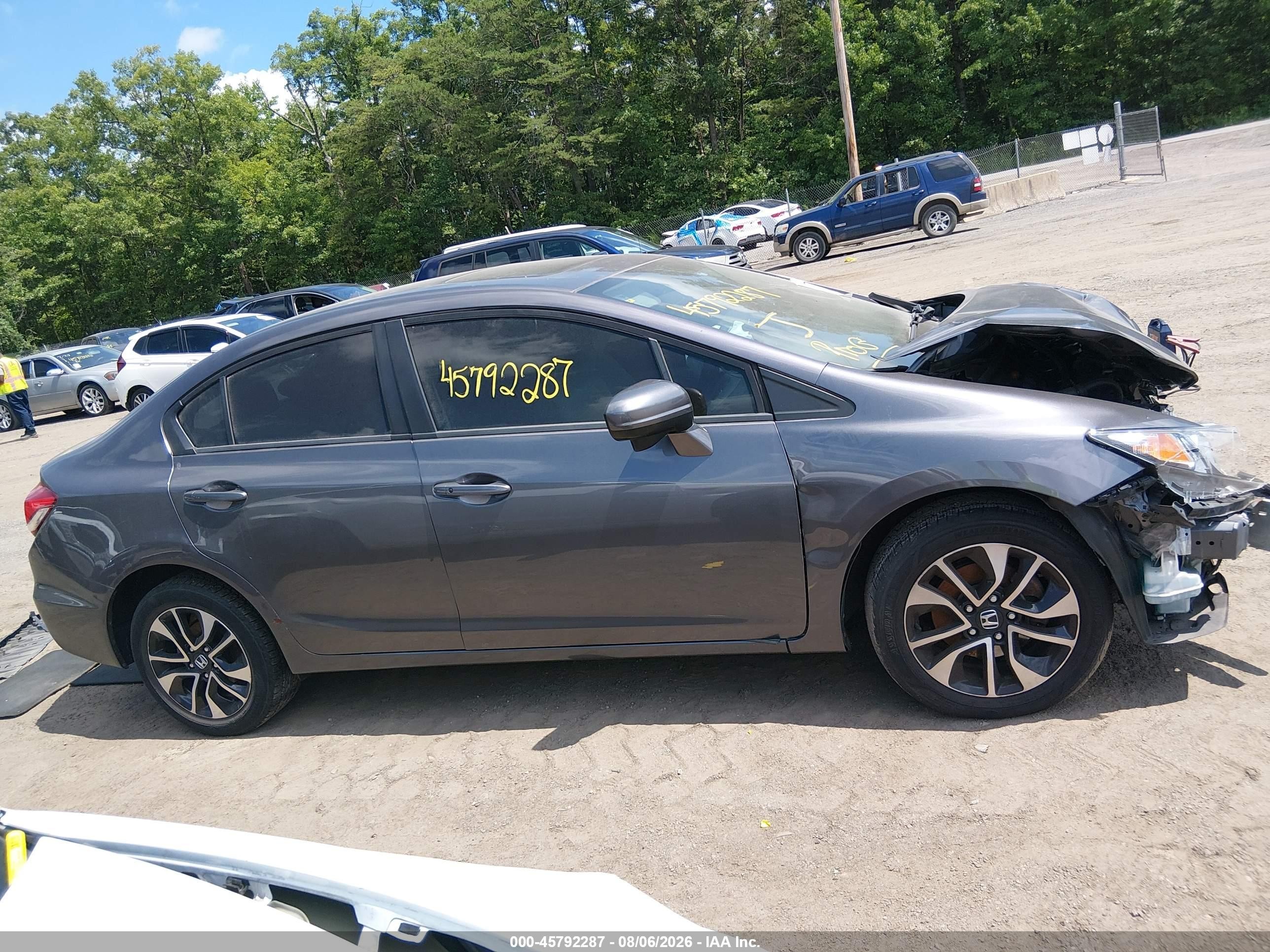 2014 Honda Civic Ex Gray vin: 19XFB2F83EE218574
