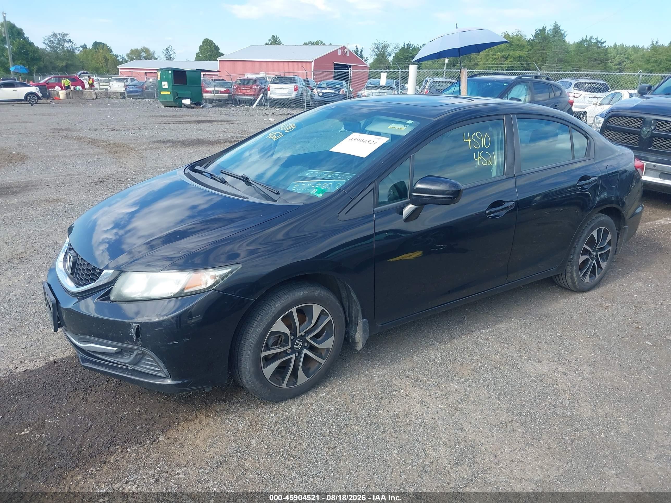 2014 Honda Civic Ex Black vin: 19XFB2F83EE250263