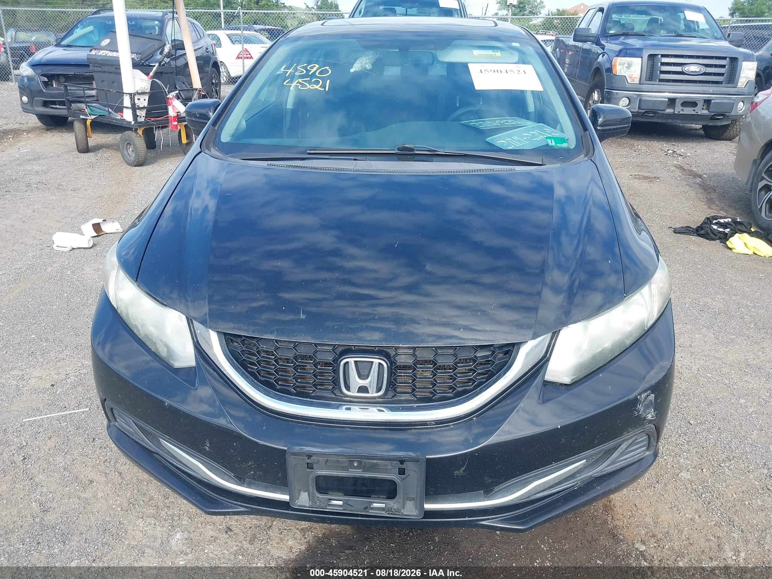 2014 Honda Civic Ex Black vin: 19XFB2F83EE250263