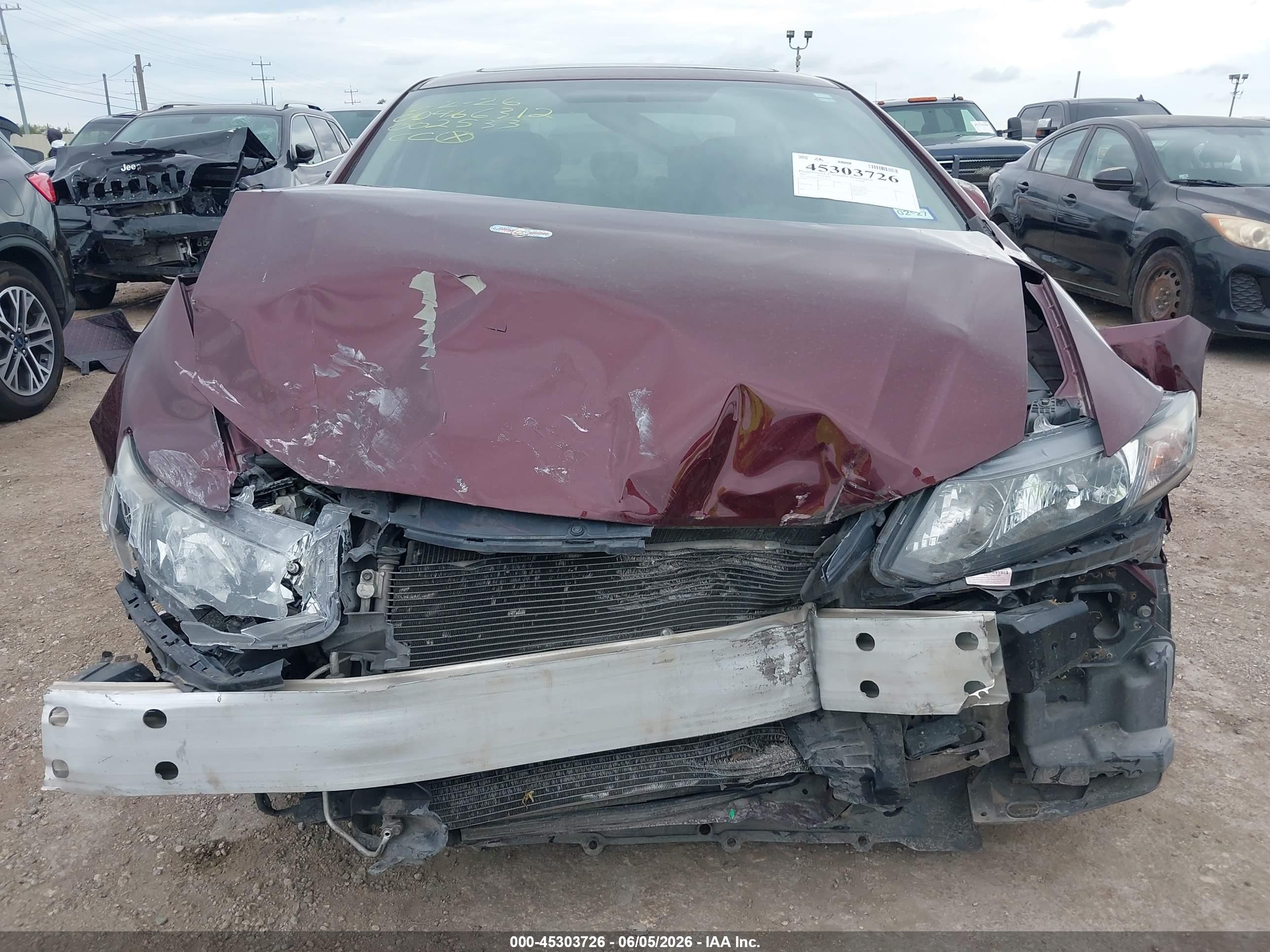 2015 Honda Civic Ex Maroon vin: 19XFB2F83FE002533