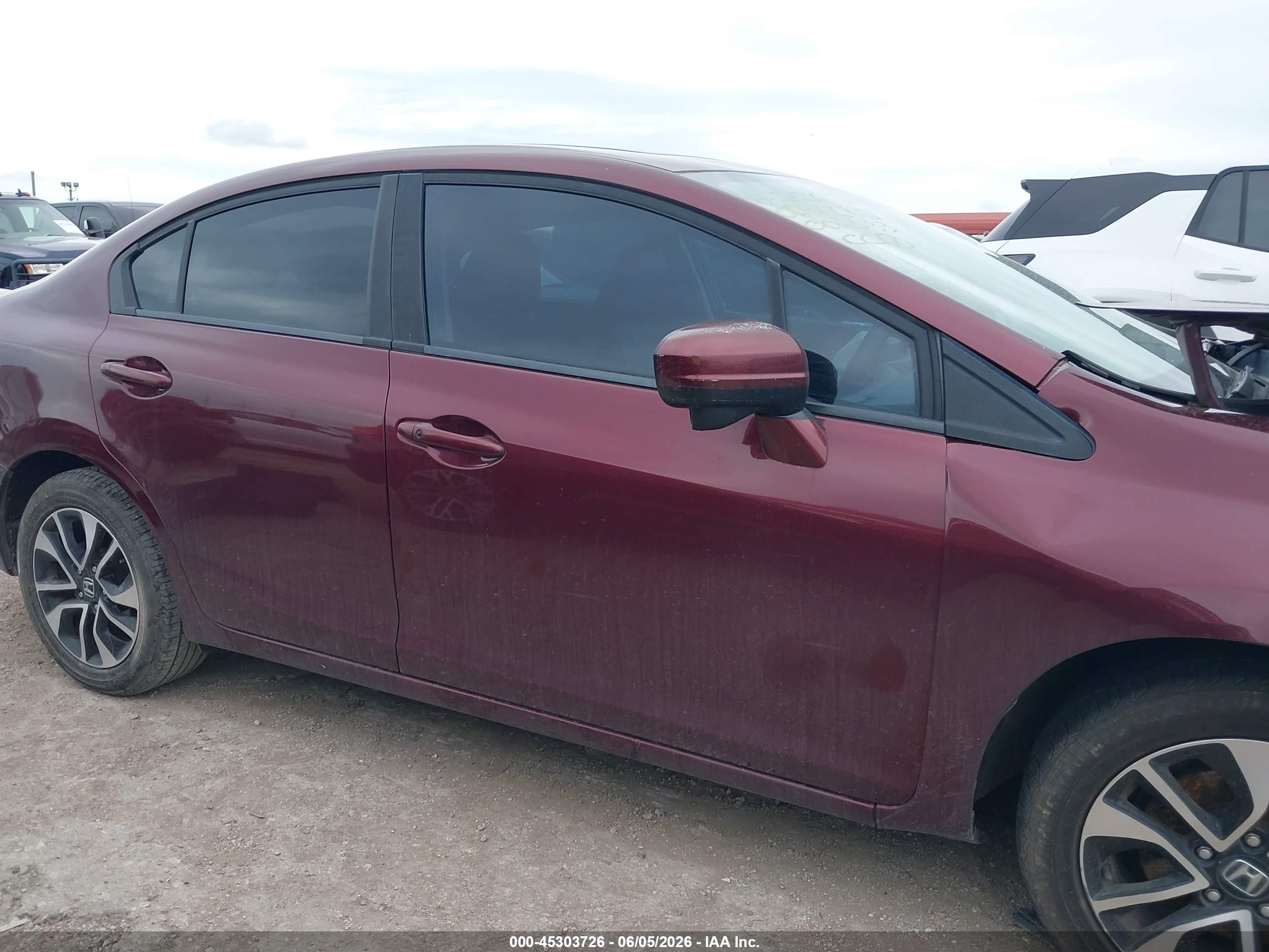2015 Honda Civic Ex Maroon vin: 19XFB2F83FE002533