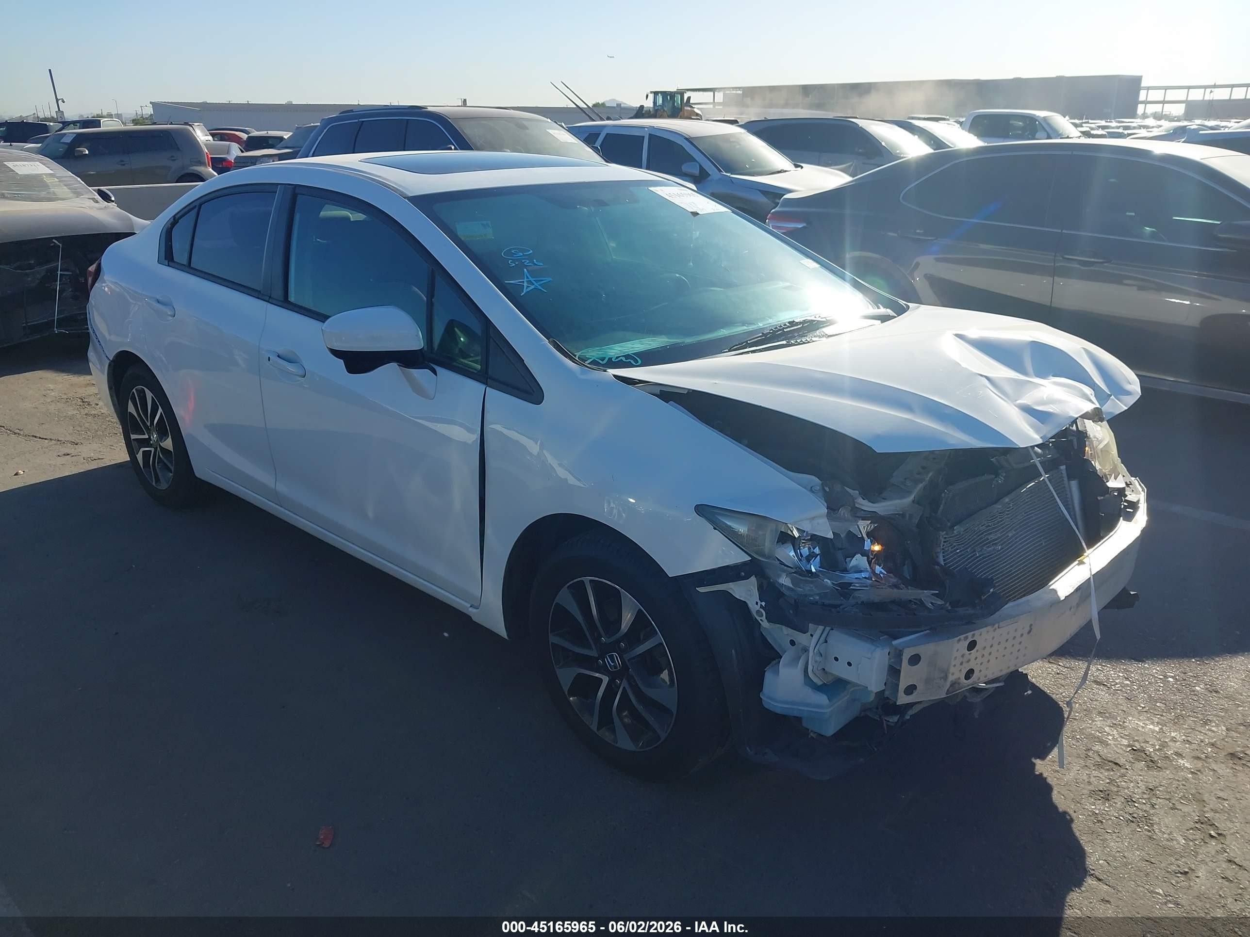 2015 Honda Civic Ex Белый vin: 19XFB2F83FE006176