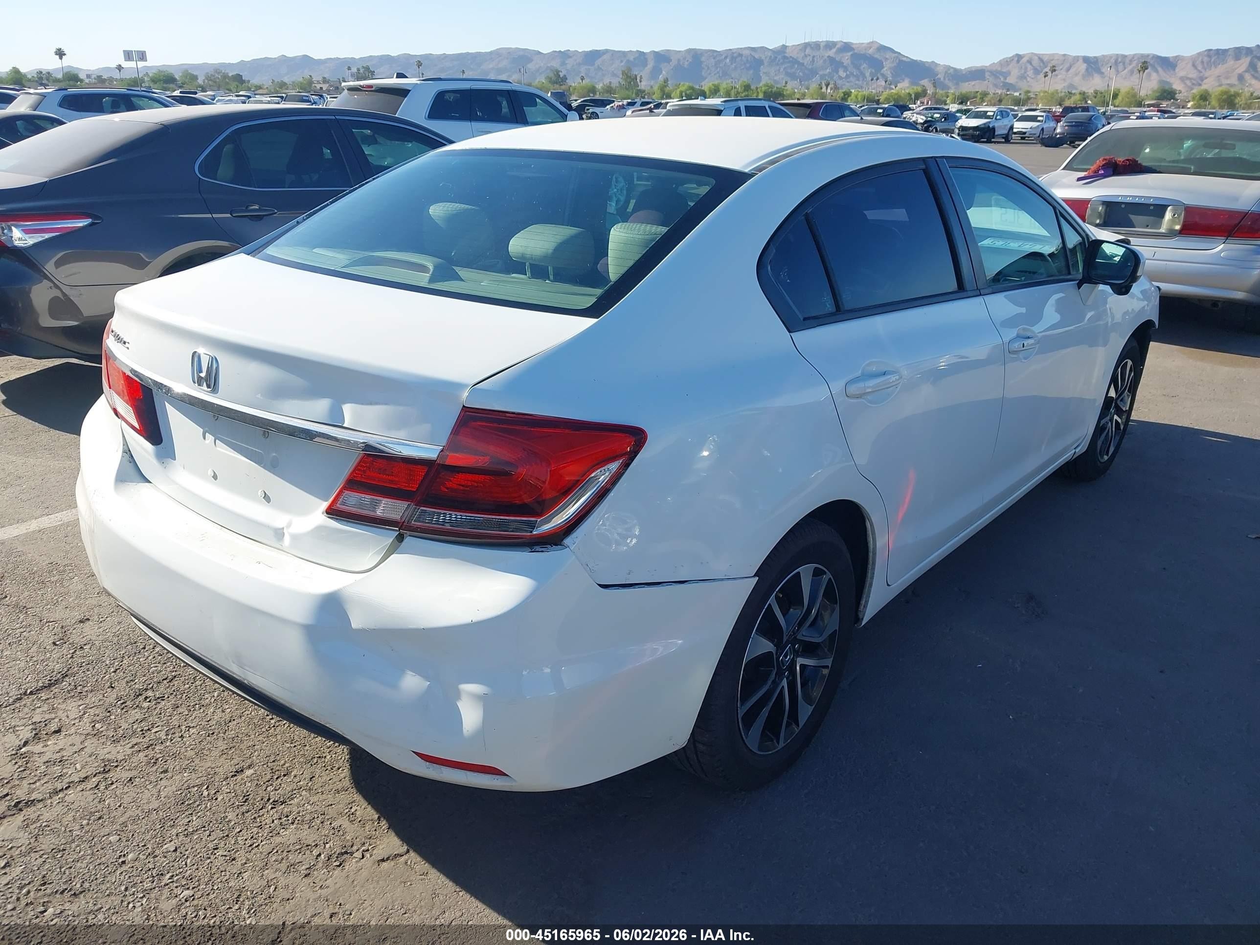 2015 Honda Civic Ex Белый vin: 19XFB2F83FE006176