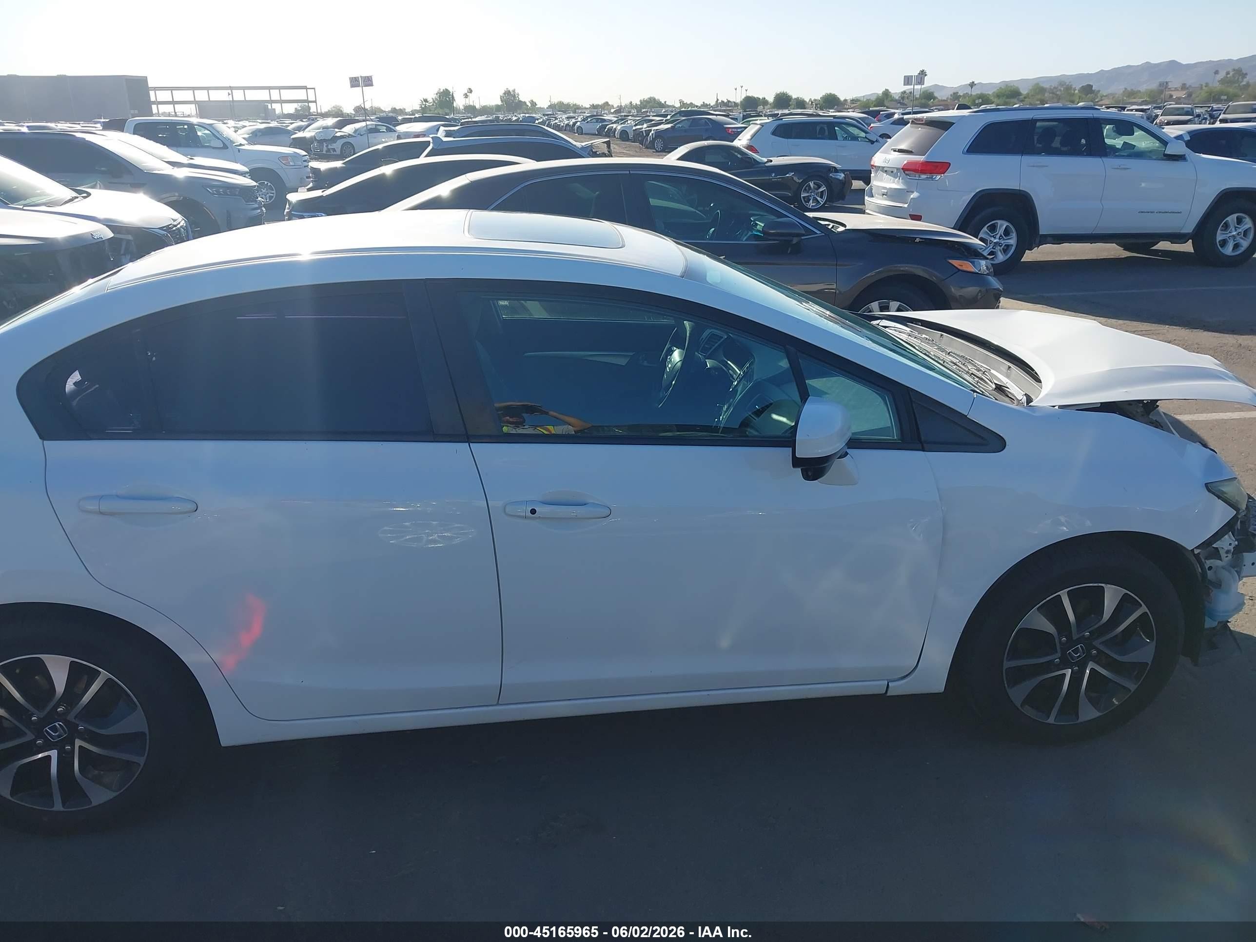 2015 Honda Civic Ex Белый vin: 19XFB2F83FE006176