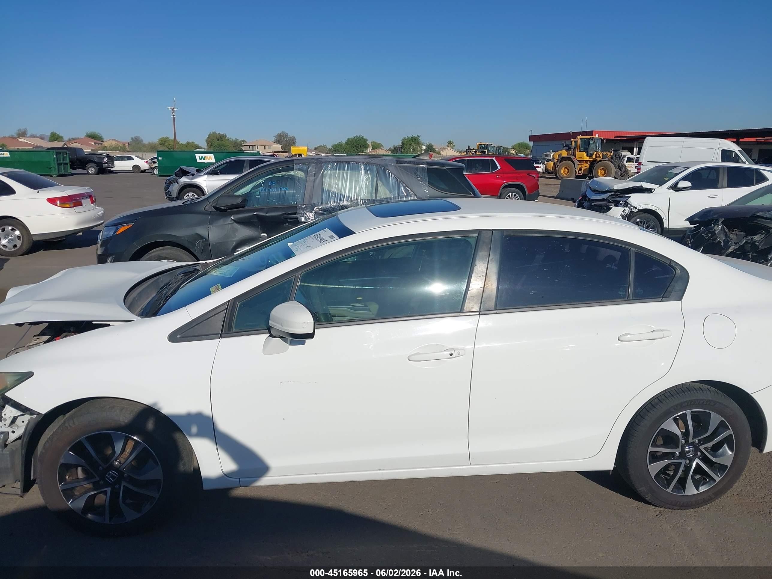 2015 Honda Civic Ex Белый vin: 19XFB2F83FE006176