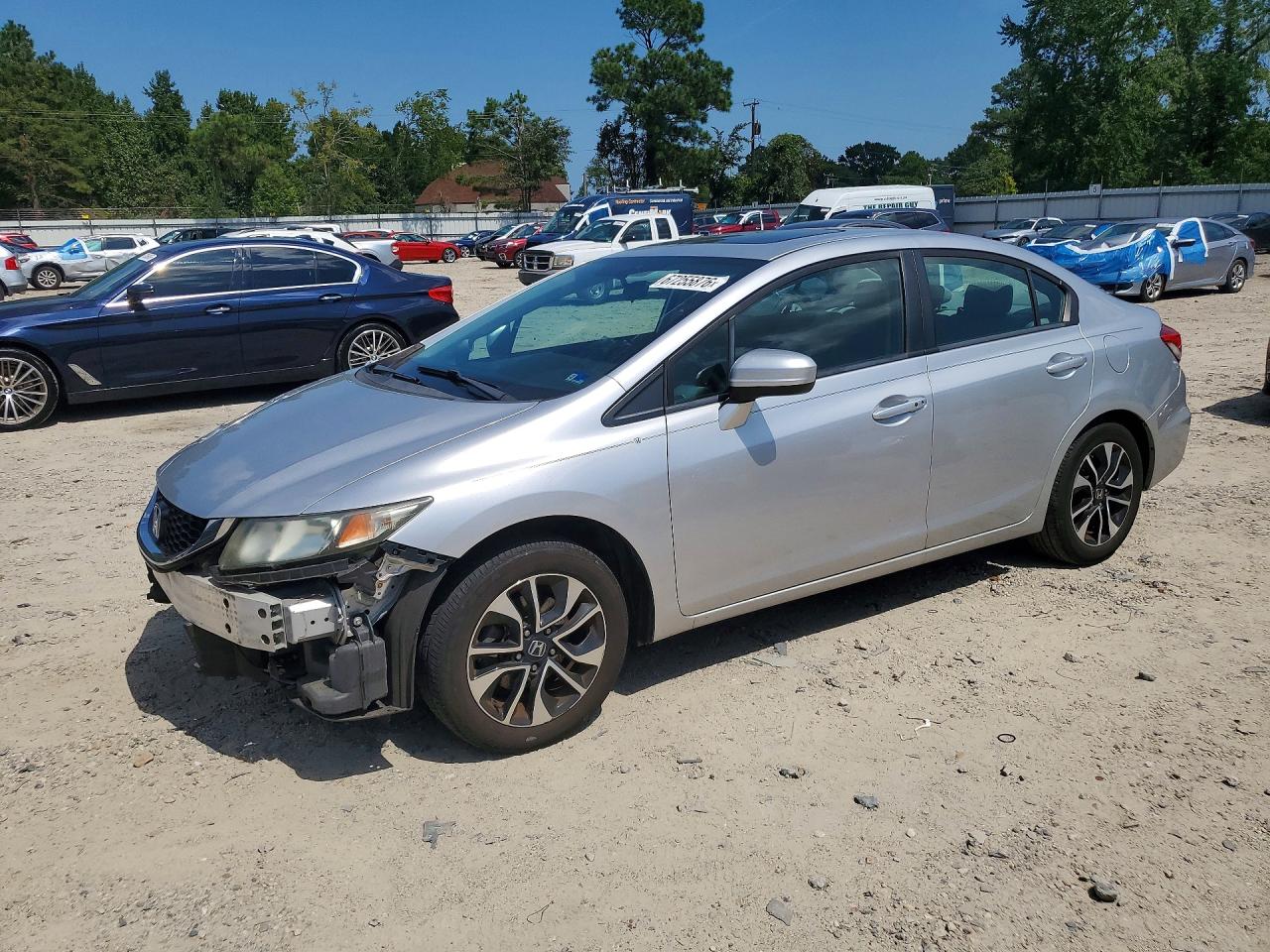 2015 Honda Civic Ex Серебряный vin: 19XFB2F83FE014178