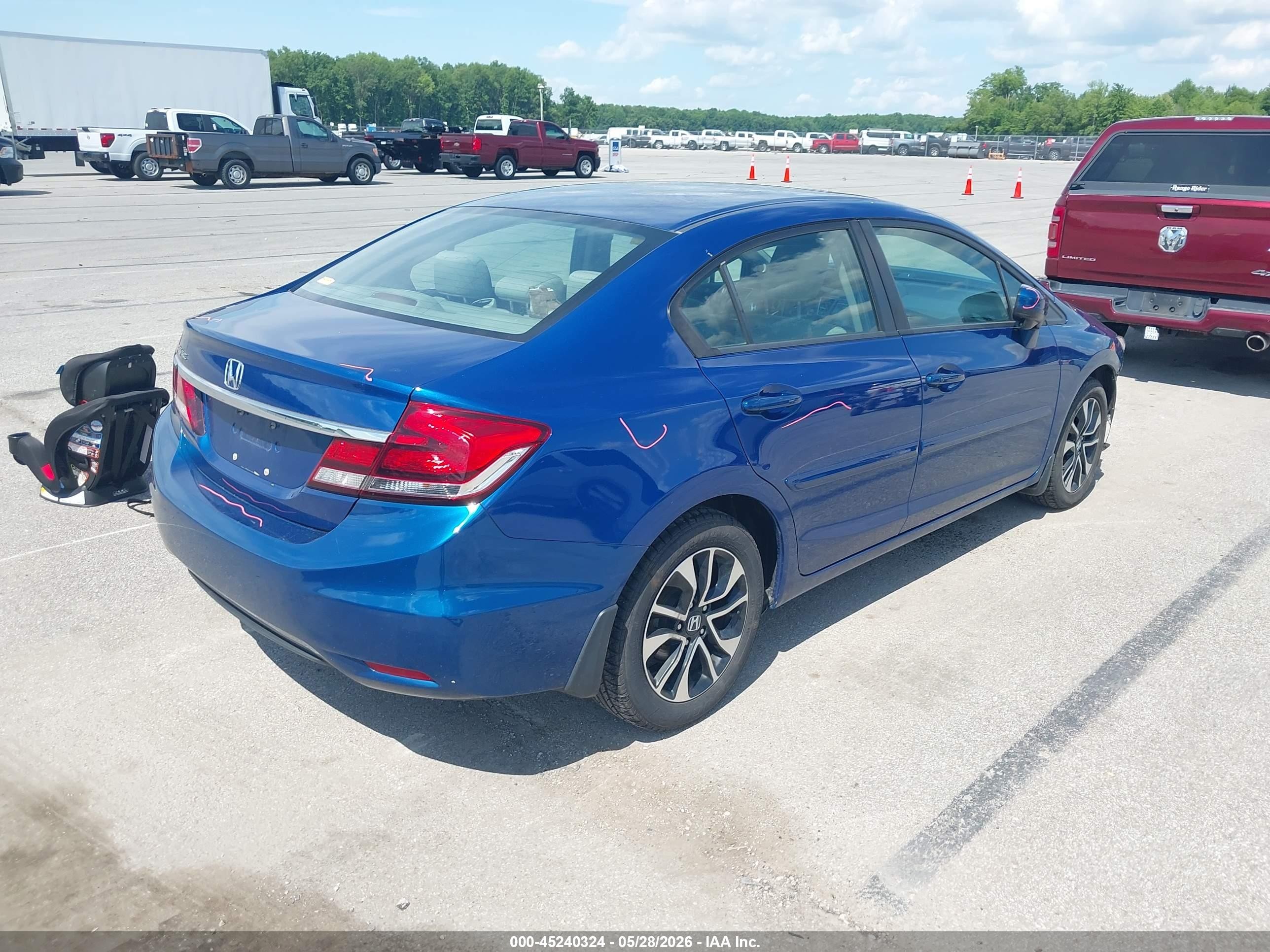 2015 Honda Civic Ex Blue vin: 19XFB2F83FE031143