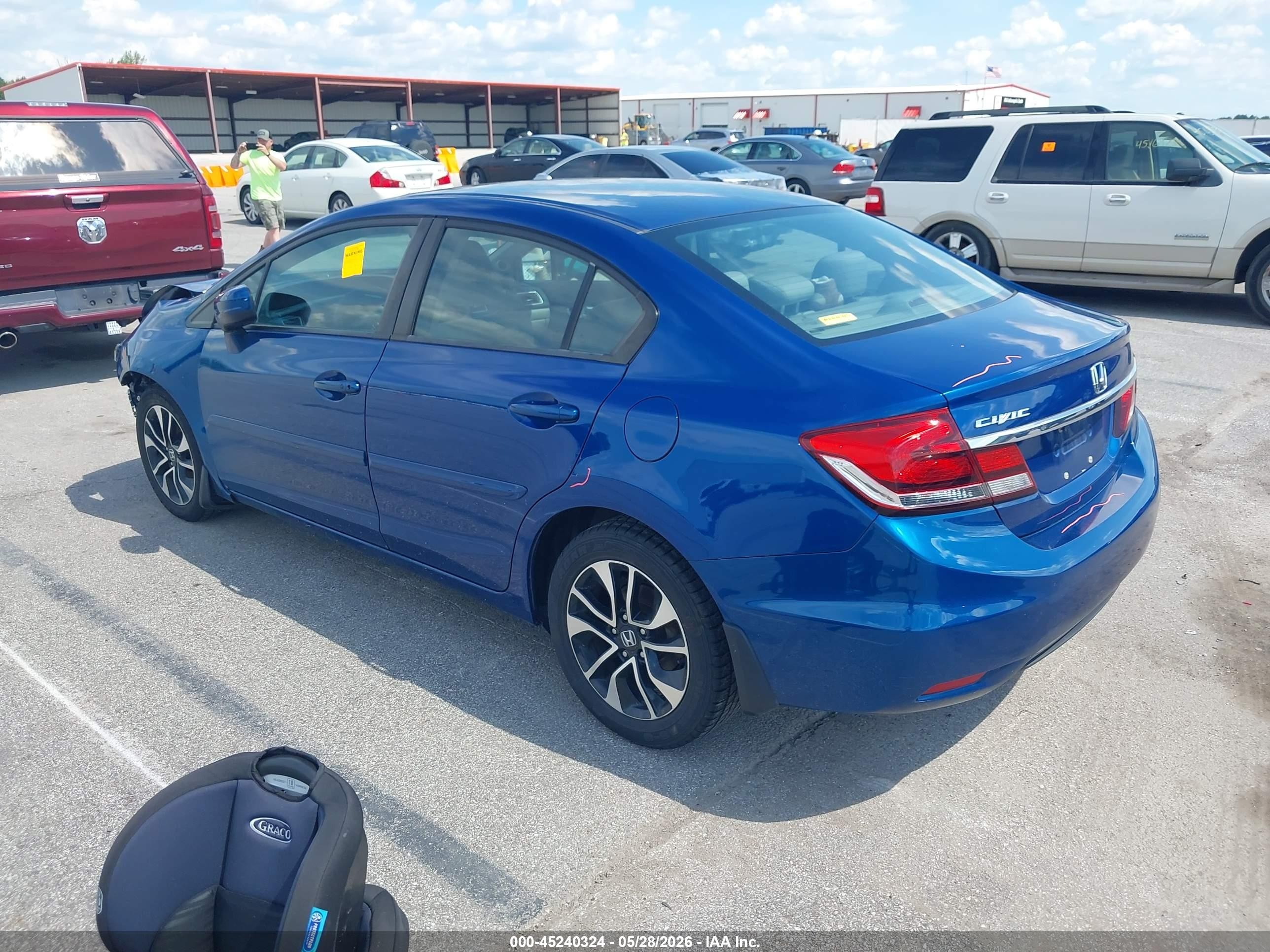 2015 Honda Civic Ex Blue vin: 19XFB2F83FE031143