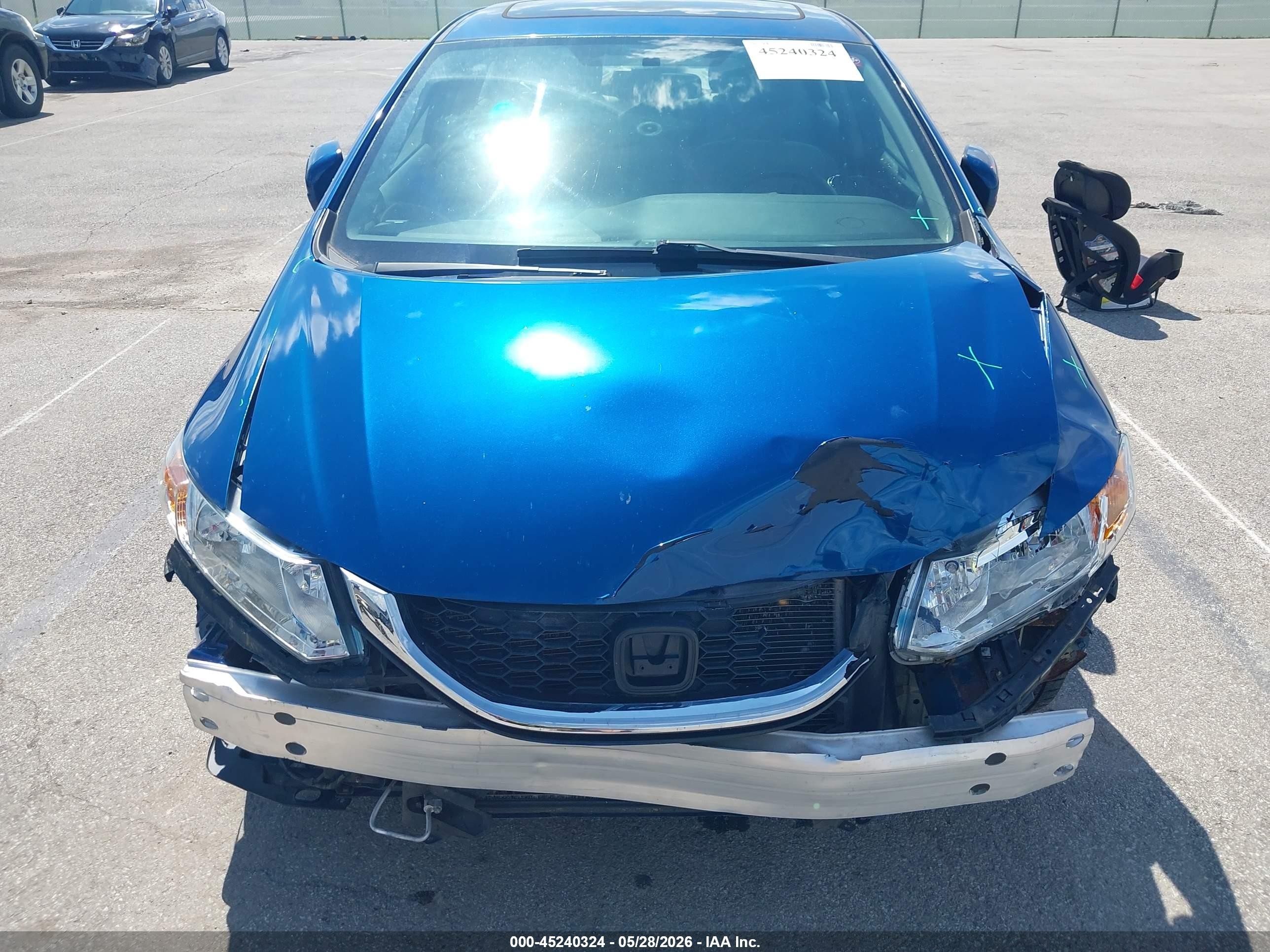 2015 Honda Civic Ex Blue vin: 19XFB2F83FE031143