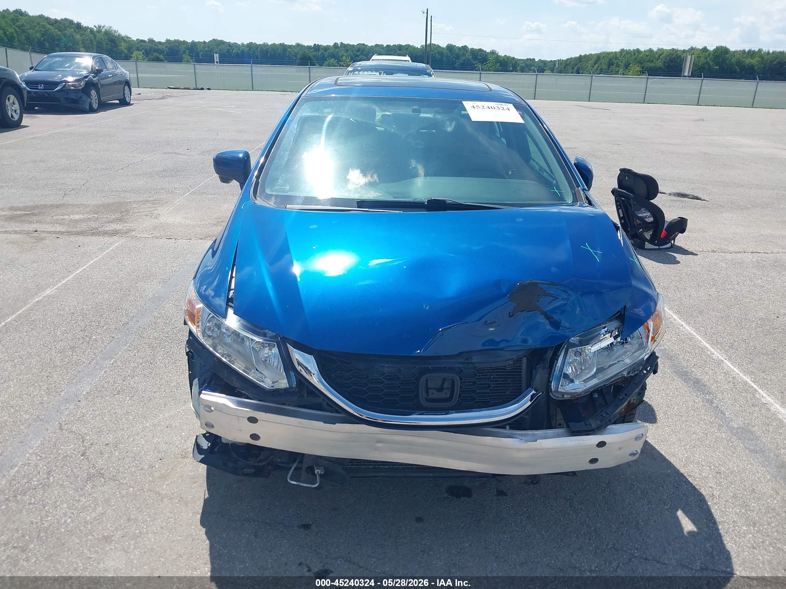 2015 Honda Civic Ex Blue vin: 19XFB2F83FE031143