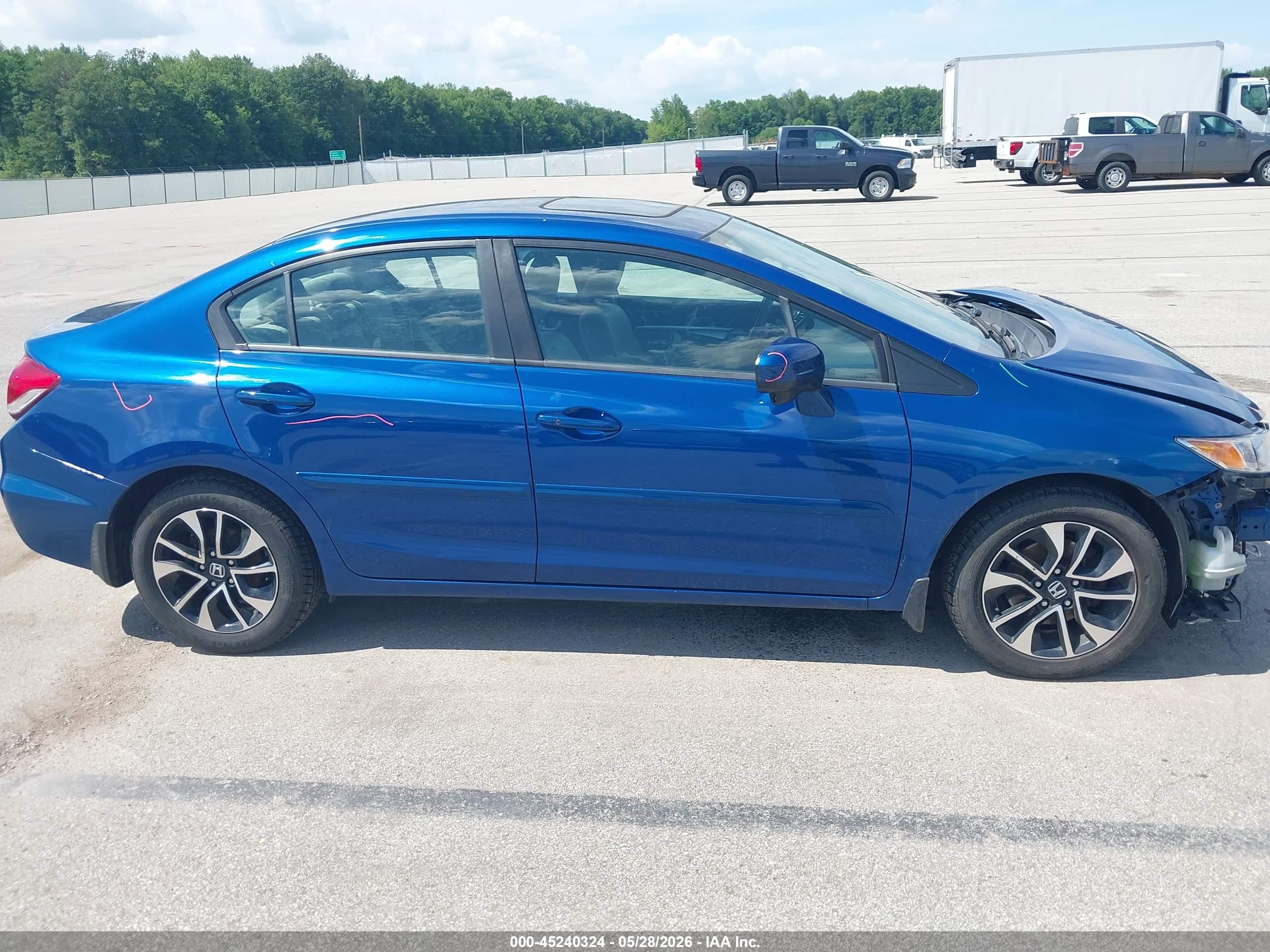 2015 Honda Civic Ex Blue vin: 19XFB2F83FE031143