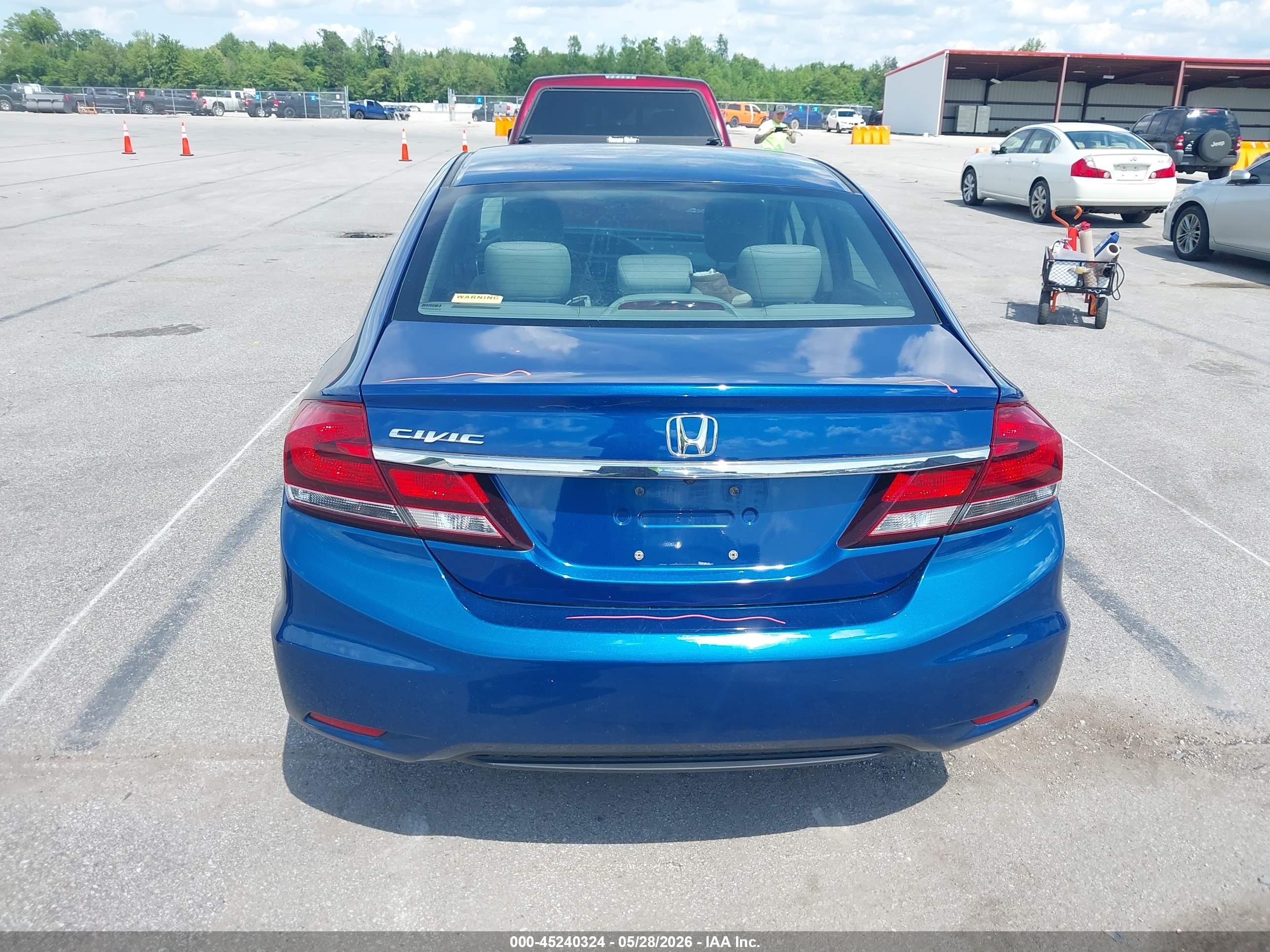 2015 Honda Civic Ex Blue vin: 19XFB2F83FE031143