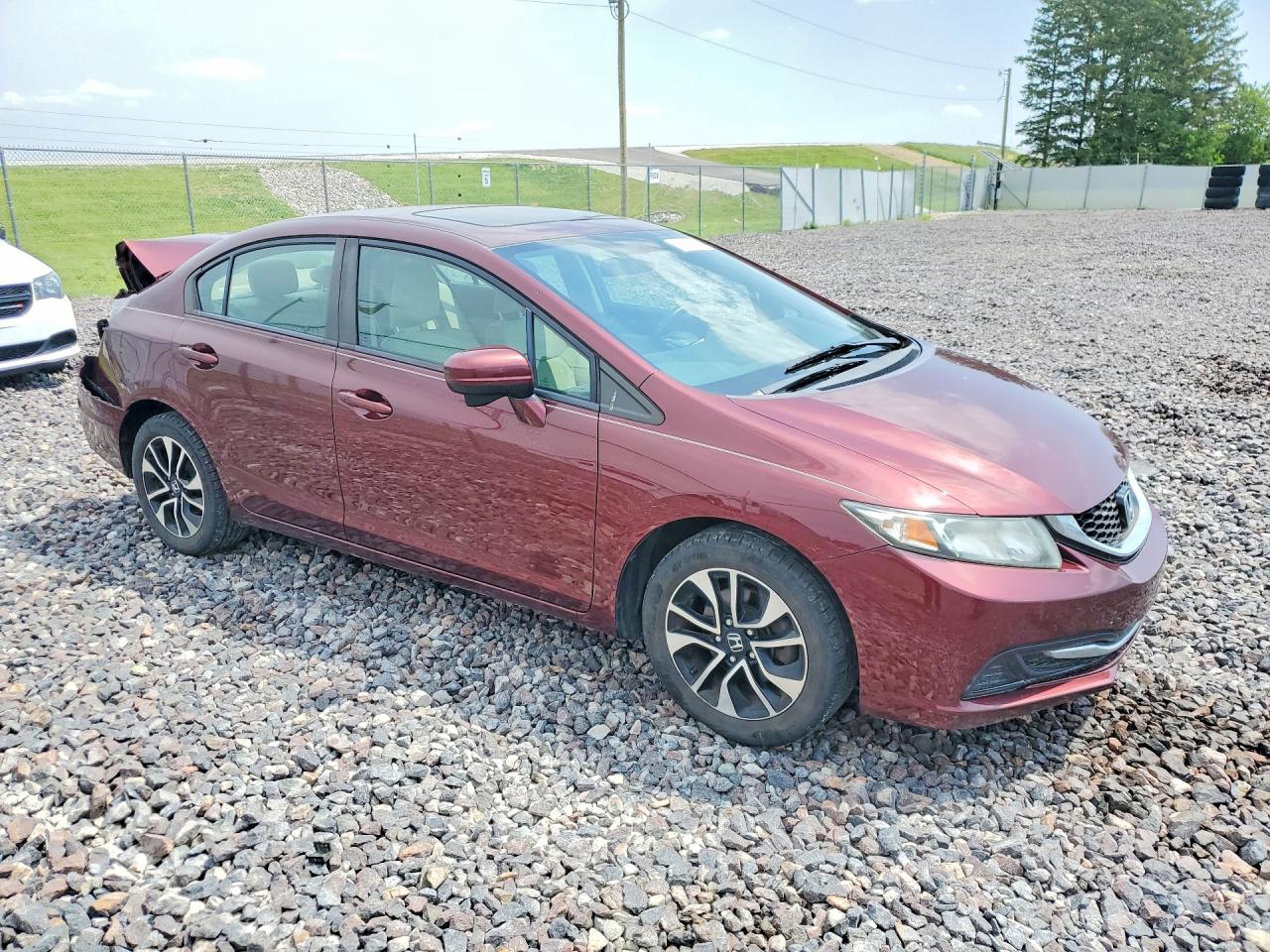 2015 Honda Civic Ex Burgundy vin: 19XFB2F83FE071254
