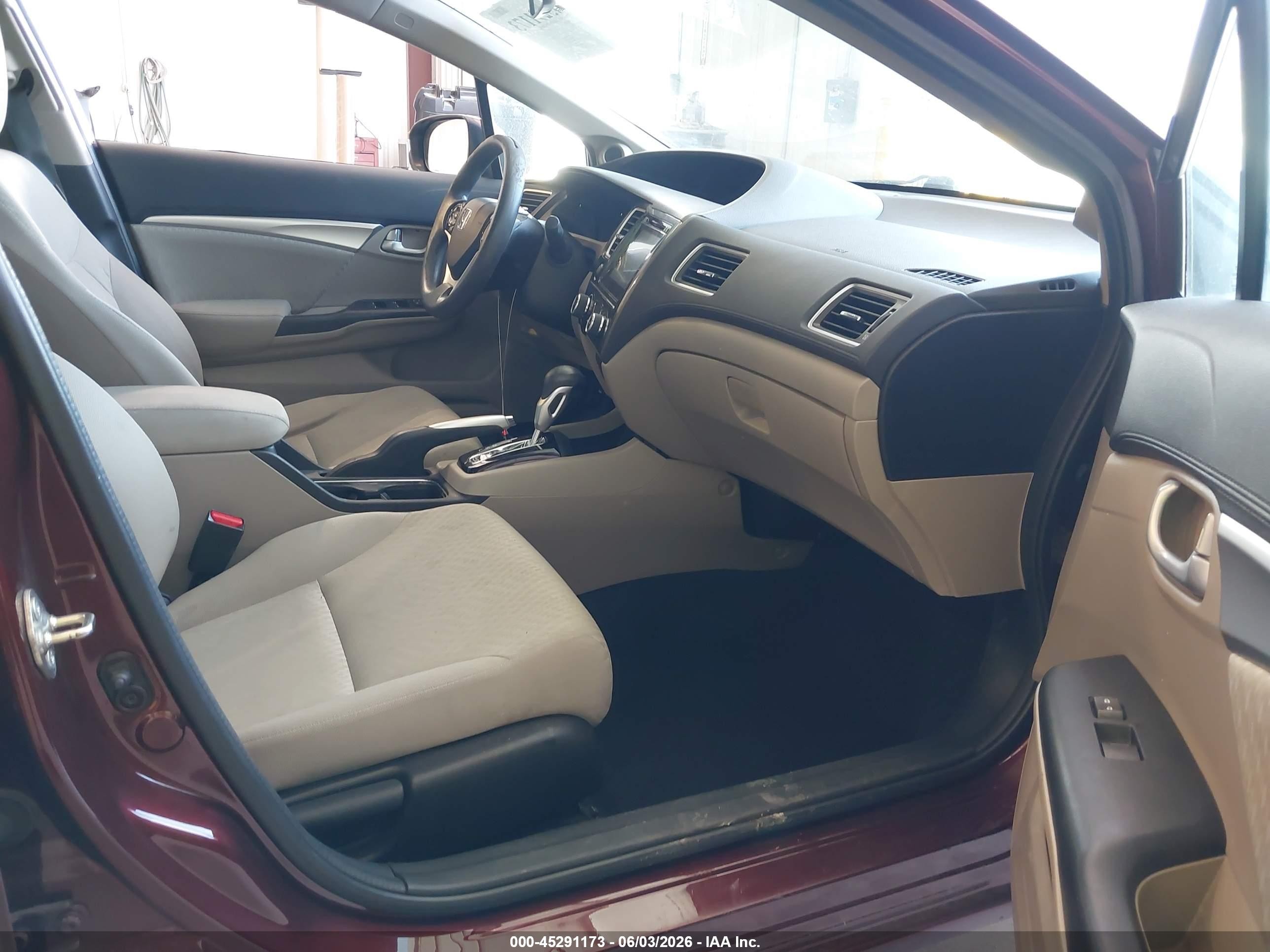 2015 Honda Civic Ex Maroon vin: 19XFB2F83FE228409