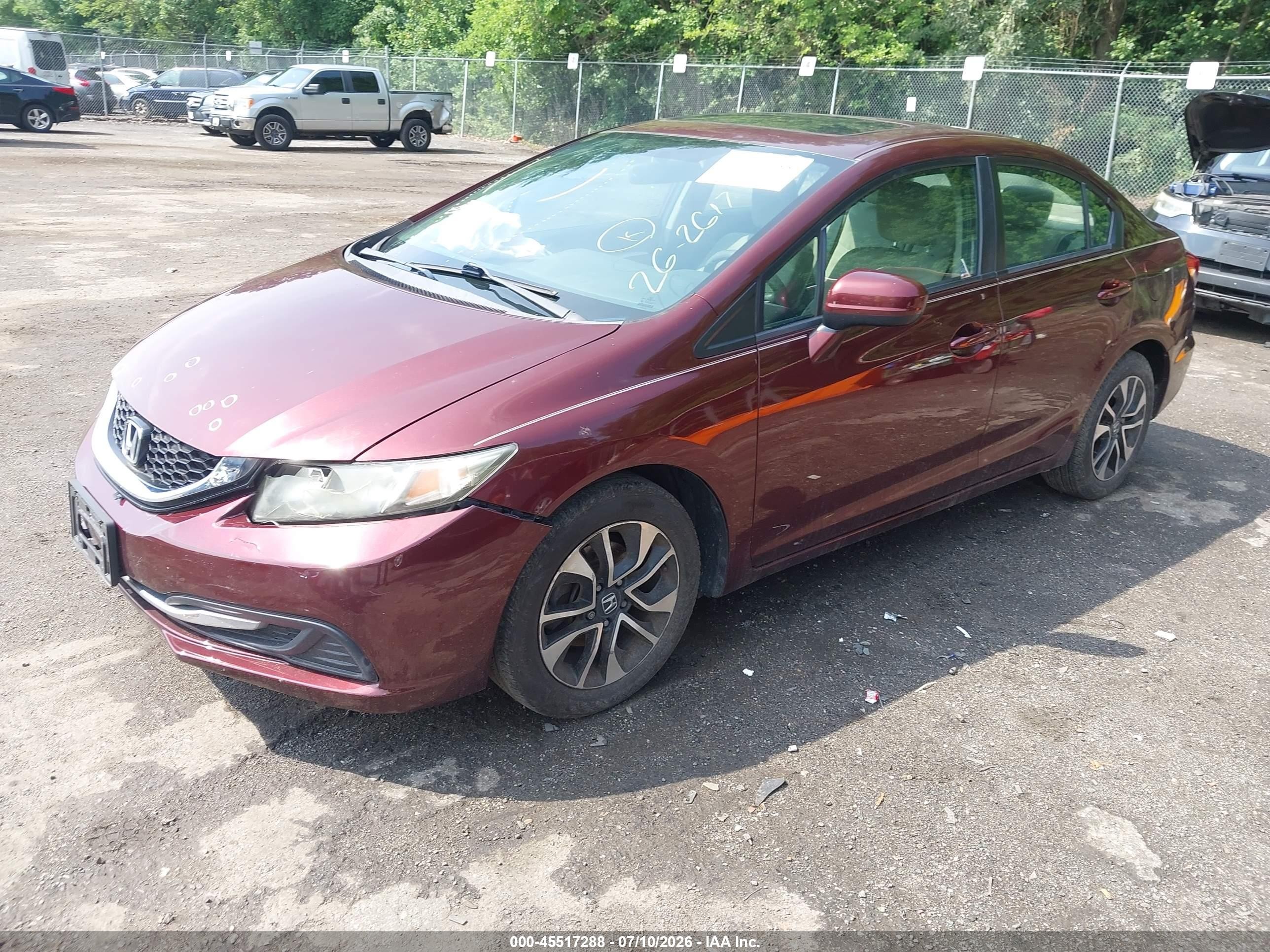 2015 Honda Civic Ex Burgundy vin: 19XFB2F83FE253634