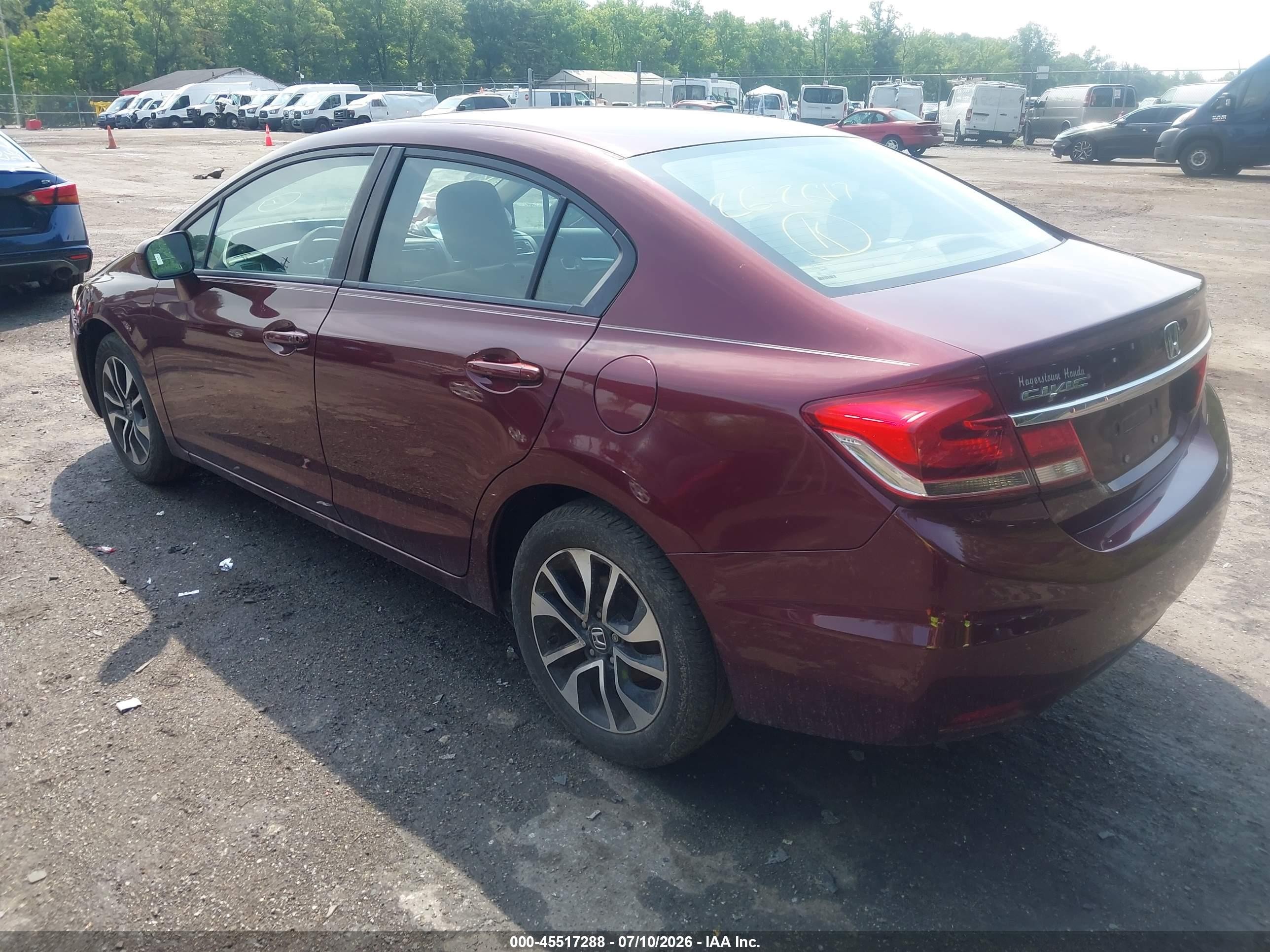 2015 Honda Civic Ex Burgundy vin: 19XFB2F83FE253634