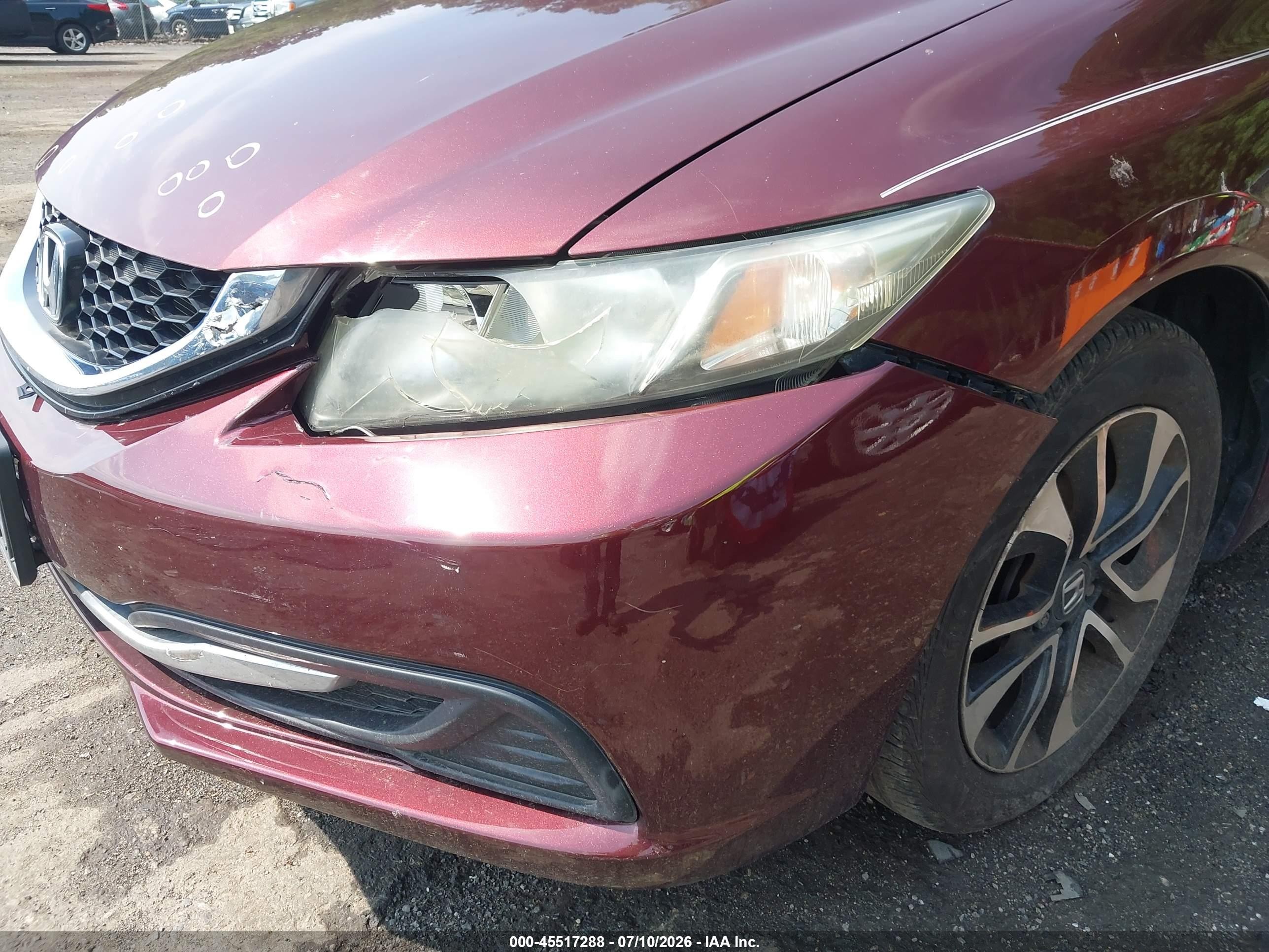 2015 Honda Civic Ex Burgundy vin: 19XFB2F83FE253634
