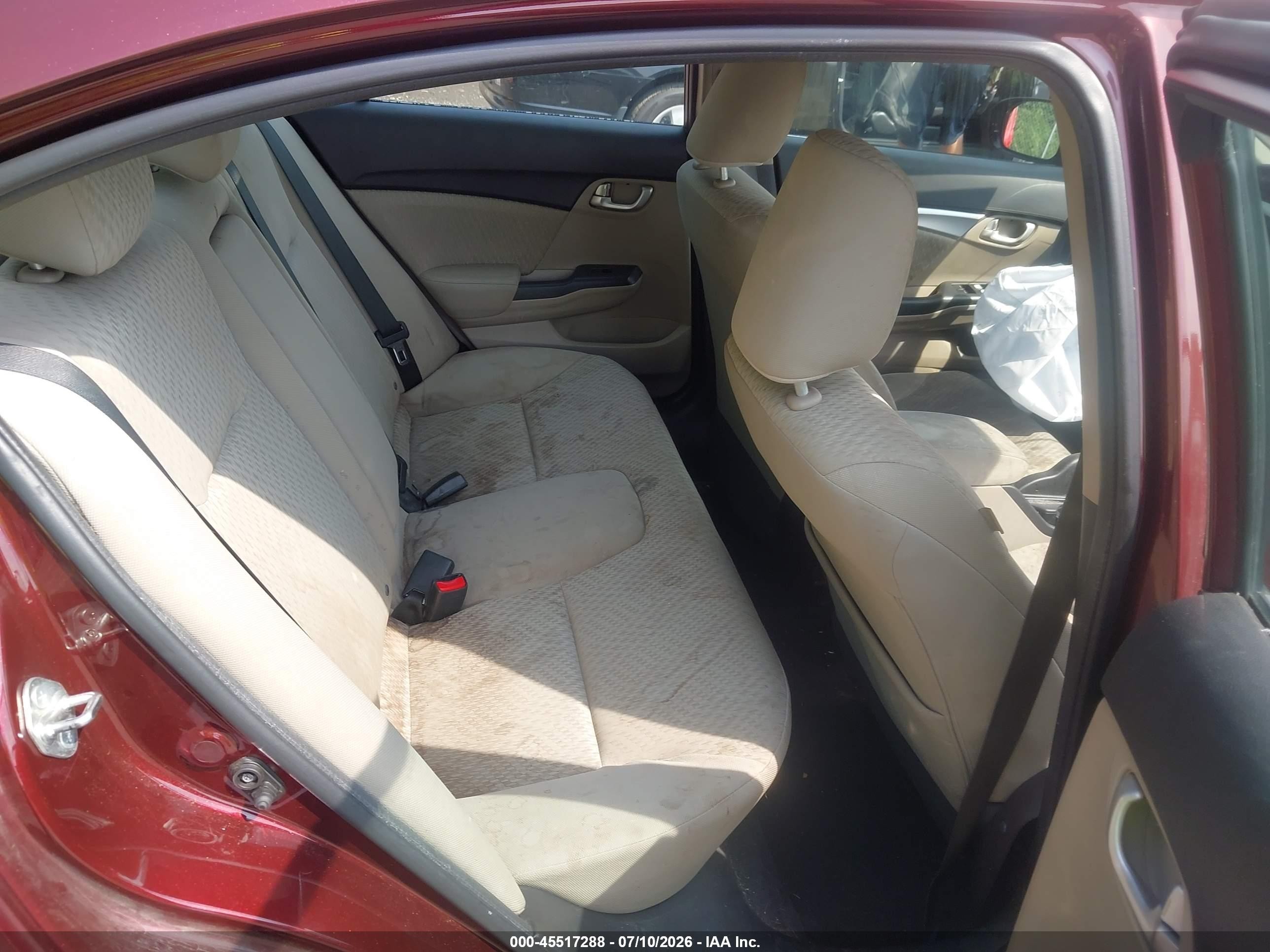 2015 Honda Civic Ex Burgundy vin: 19XFB2F83FE253634