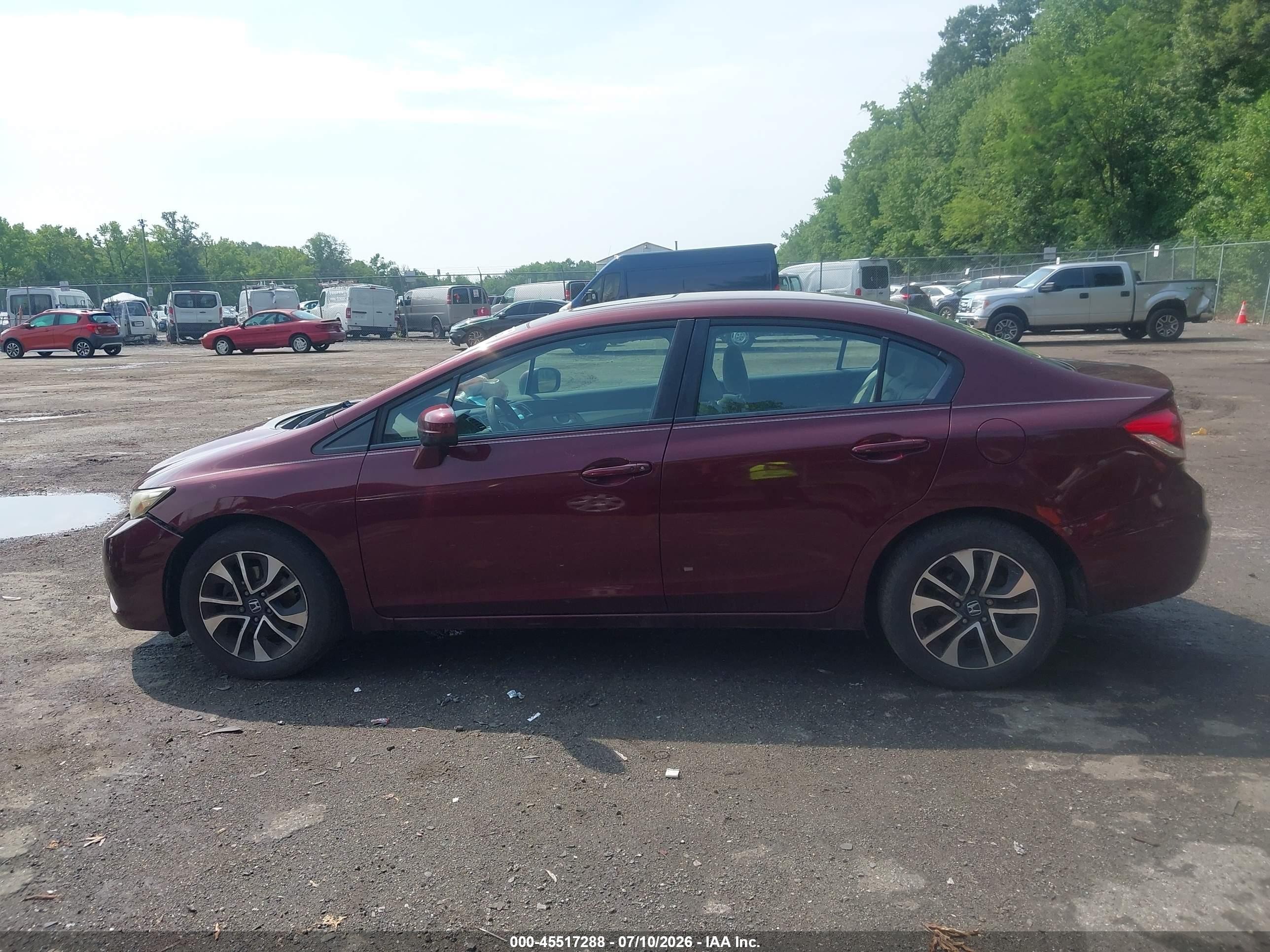 2015 Honda Civic Ex Burgundy vin: 19XFB2F83FE253634
