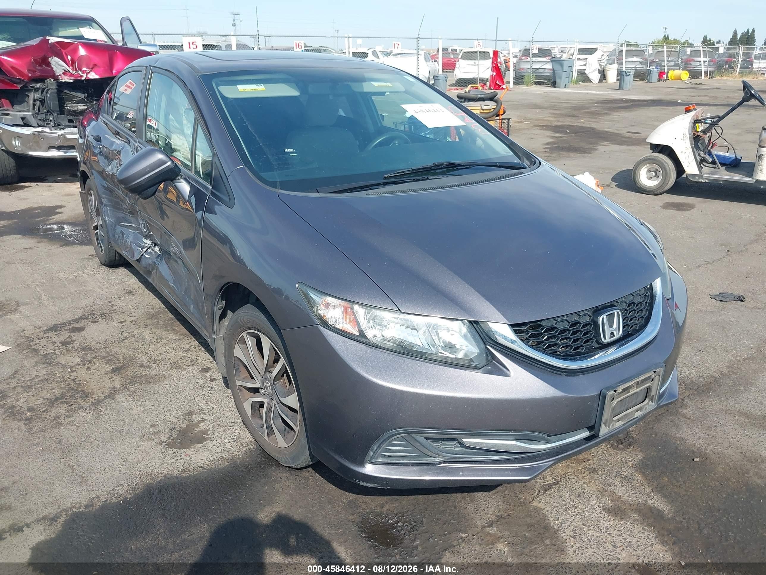2015 Honda Civic Ex Gray vin: 19XFB2F83FE295561